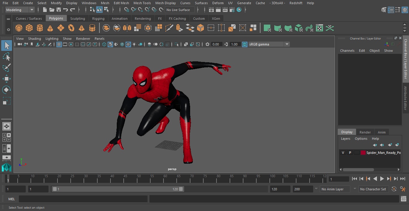 3D Spider Man Ready Pose