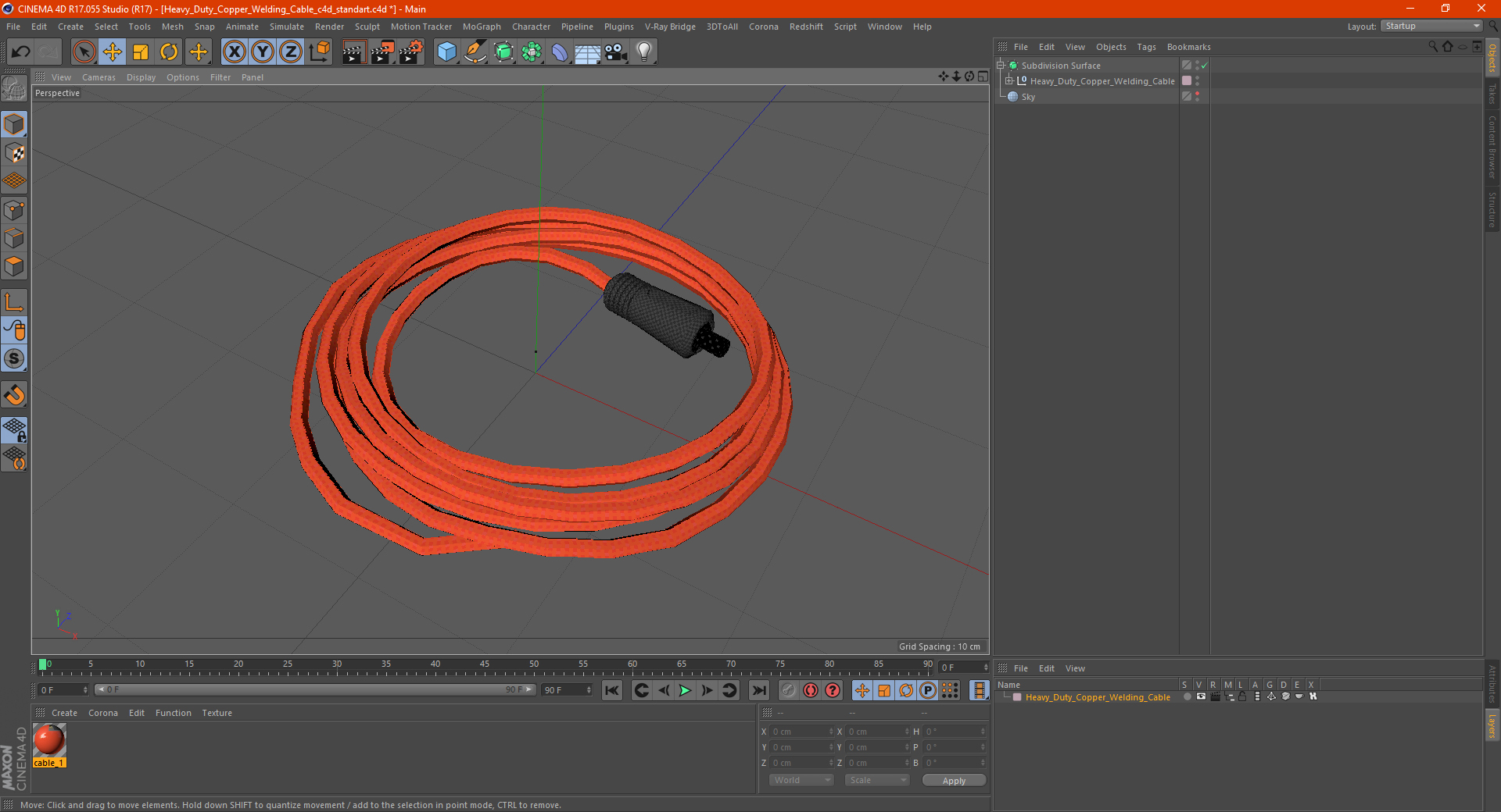 3D Heavy Duty Copper Welding Cable