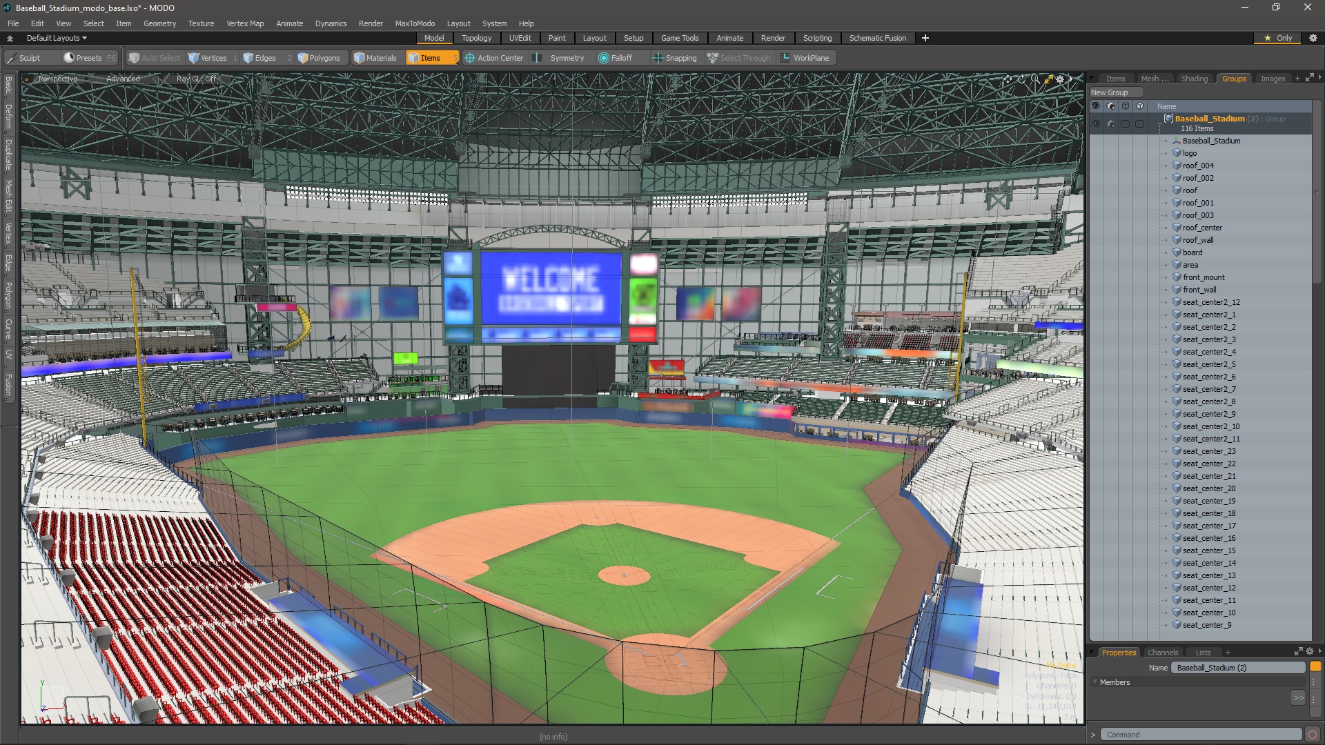 3D Baseball Stadium