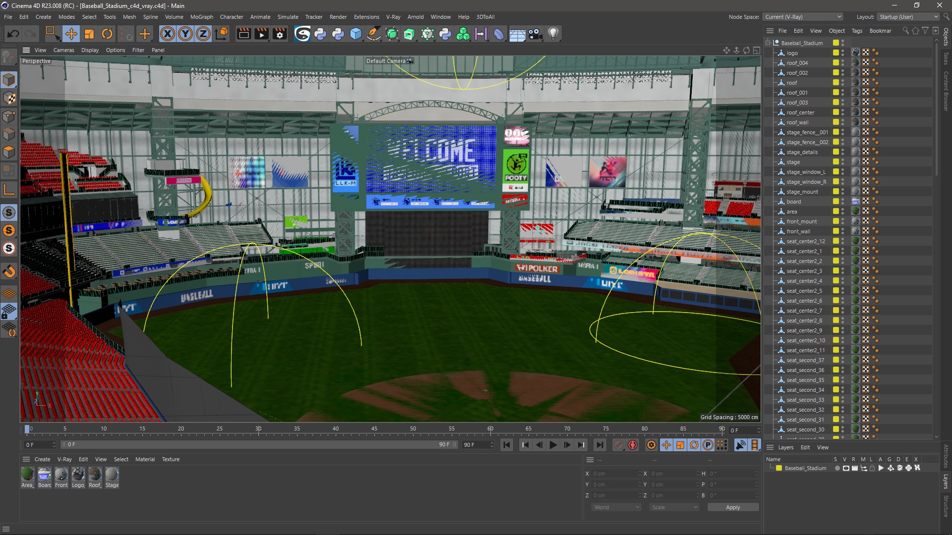 3D Baseball Stadium