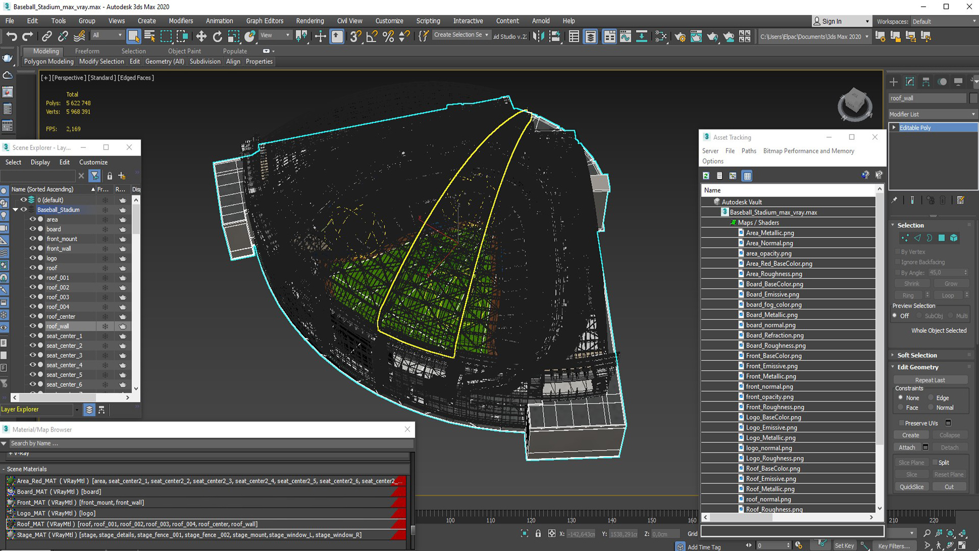 3D Baseball Stadium