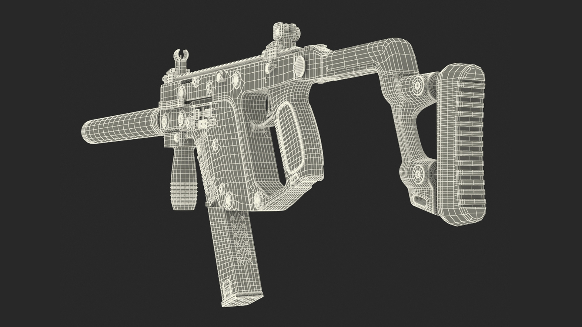 3D Tactical Submachine Gun KRISS Vector