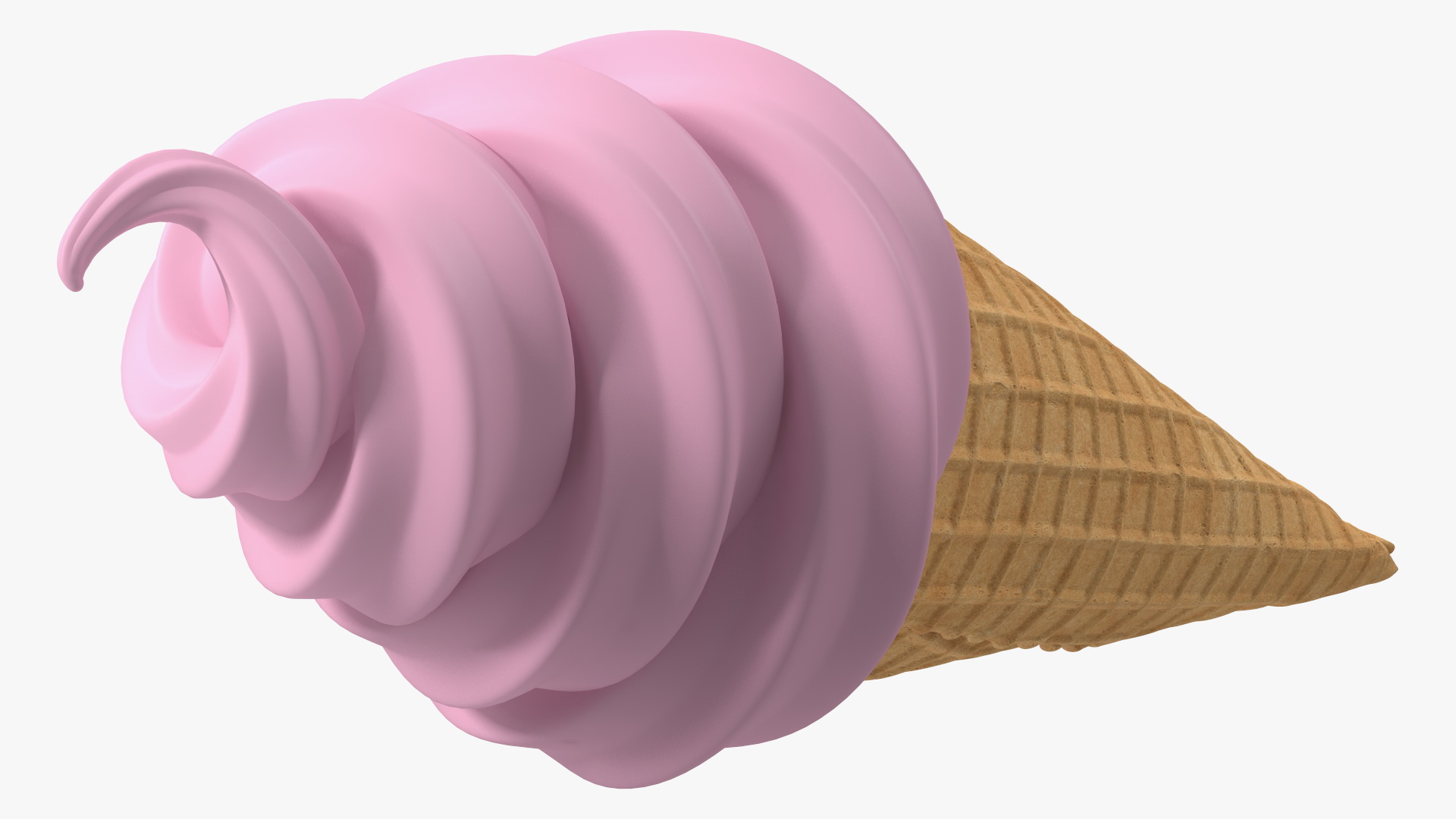 Ice Cream Cone Rose 3D model