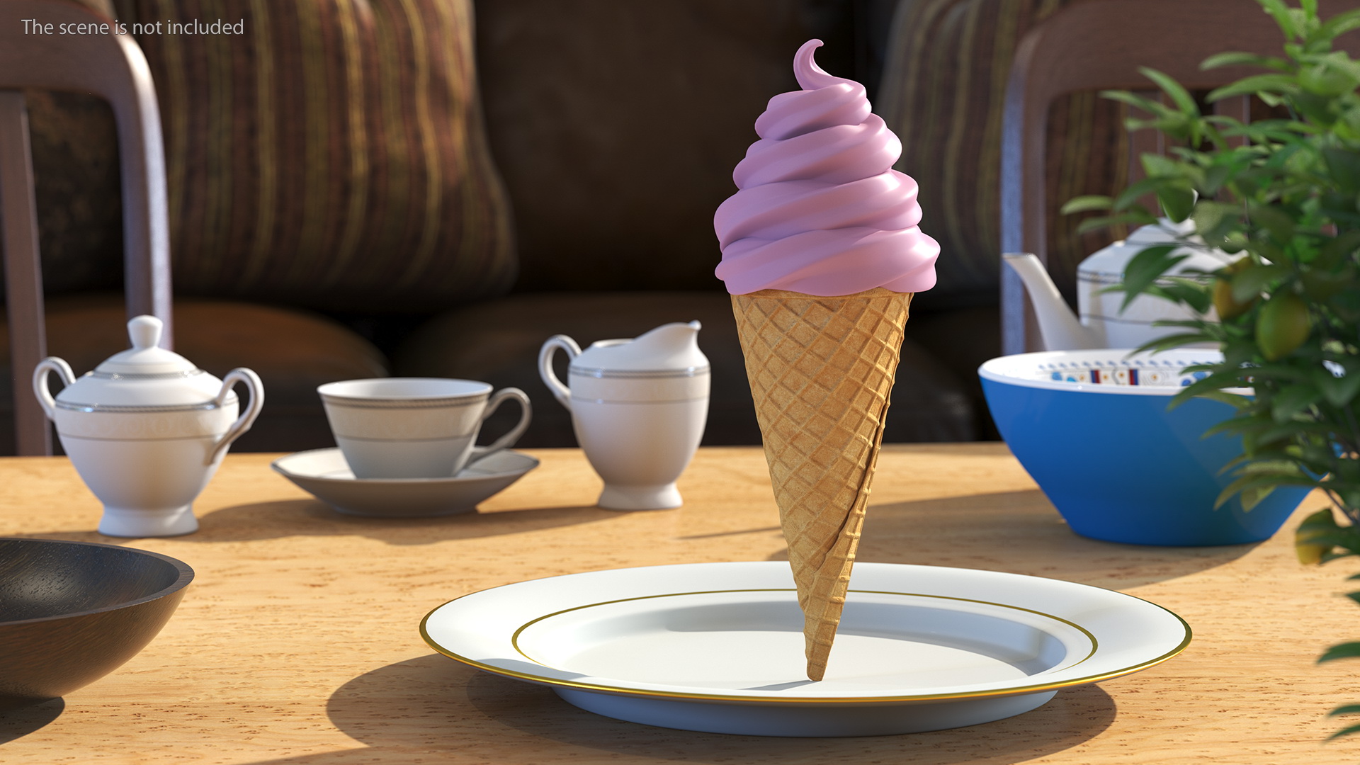 Ice Cream Cone Rose 3D model