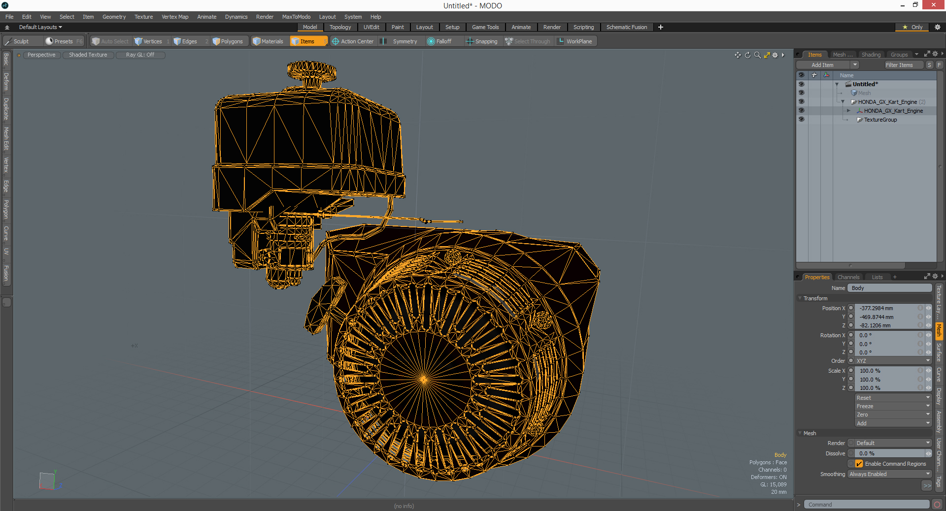 3D model HONDA GX Kart Engine