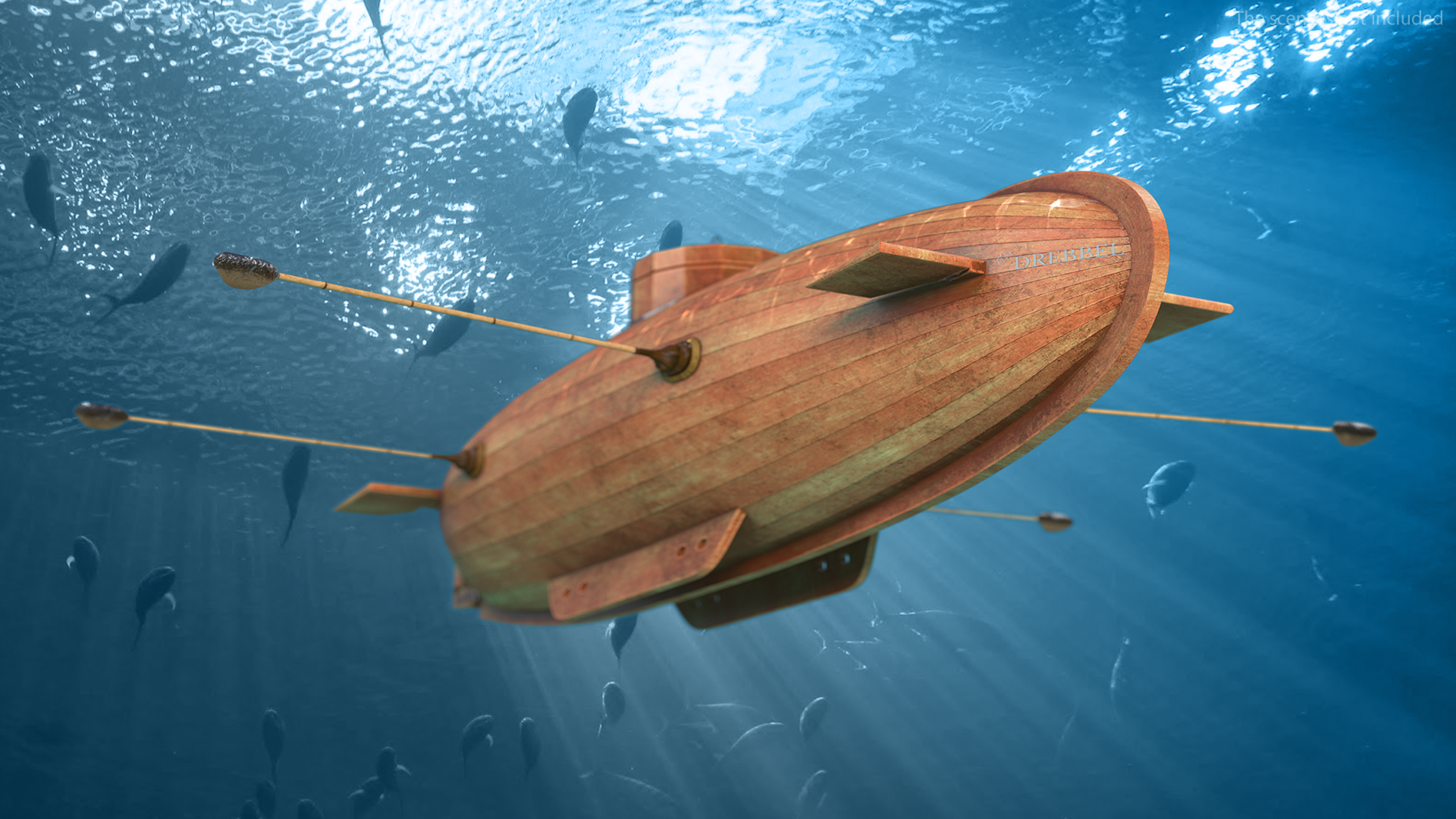 3D model Old Wooden Submarine