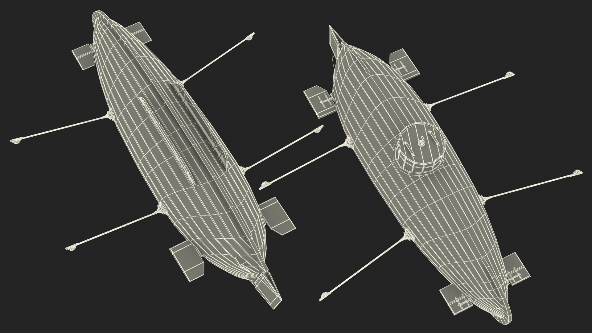 3D model Old Wooden Submarine