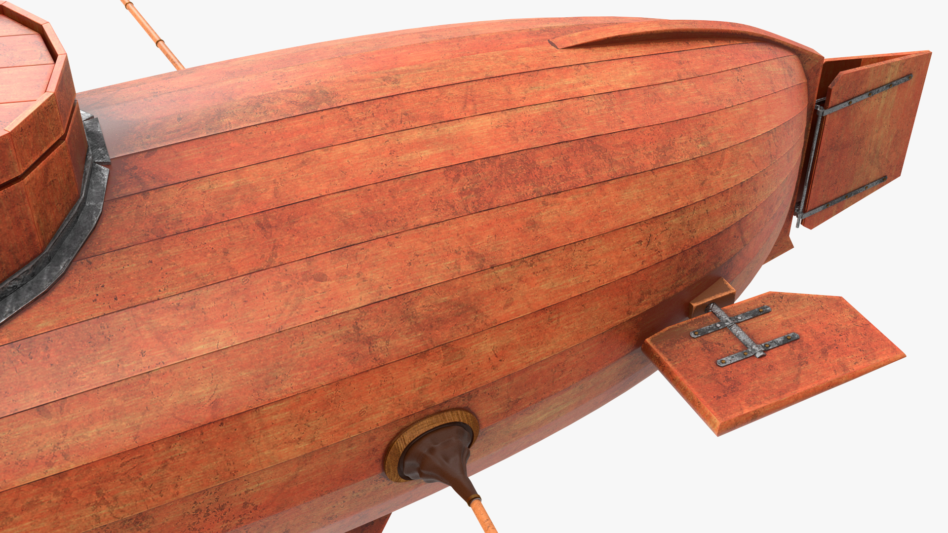 3D model Old Wooden Submarine