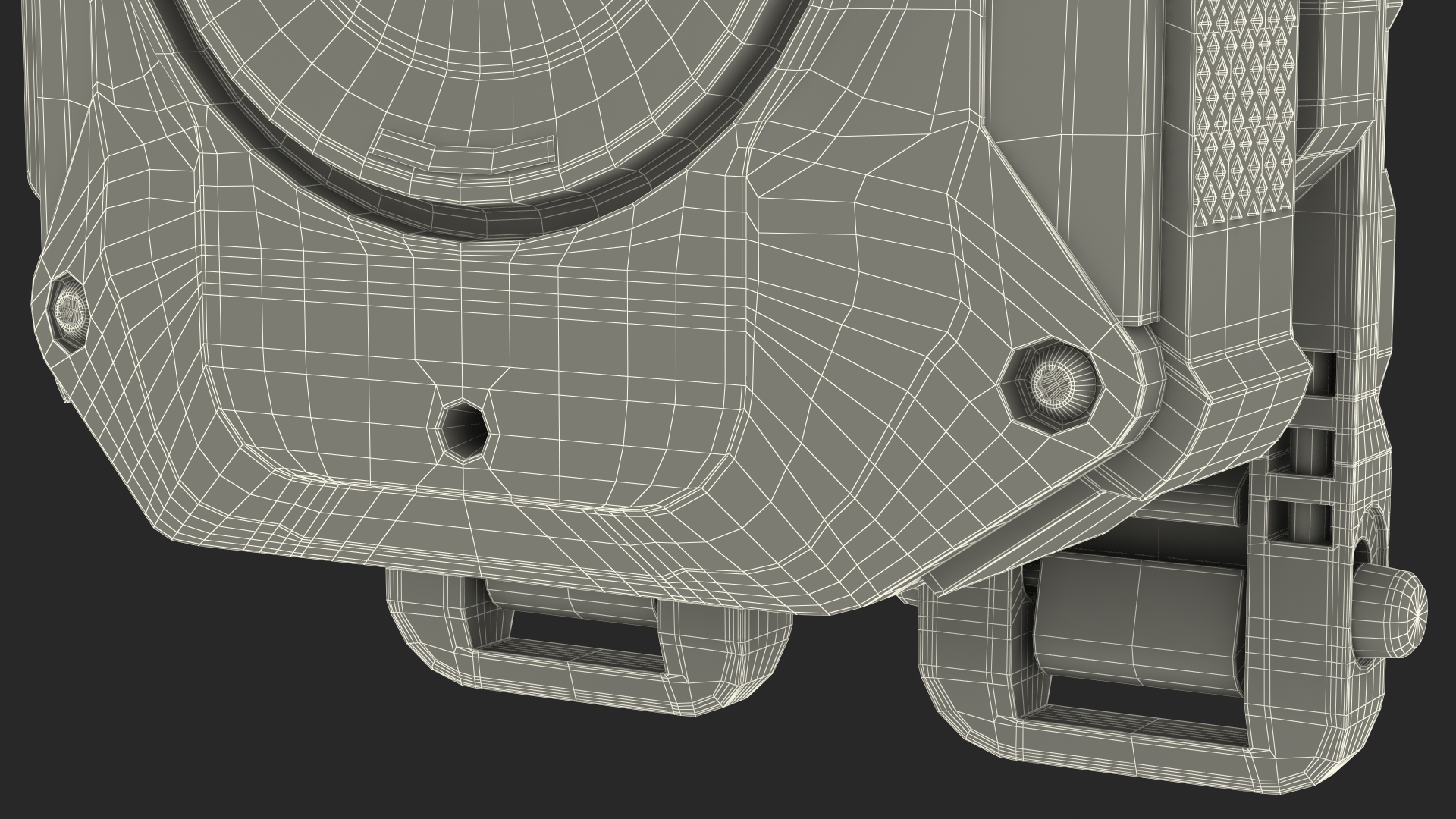 3D Police Body Camera on Molle Mount model