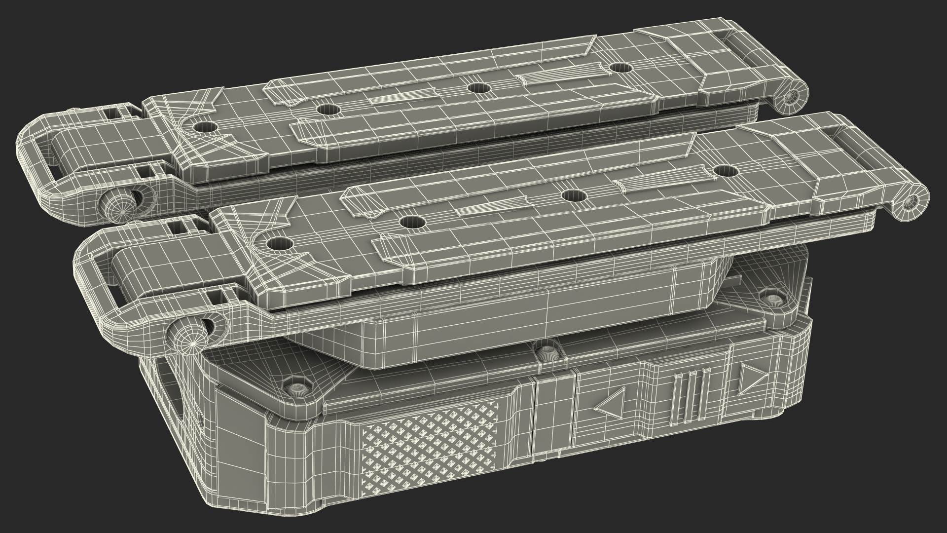 3D Police Body Camera on Molle Mount model