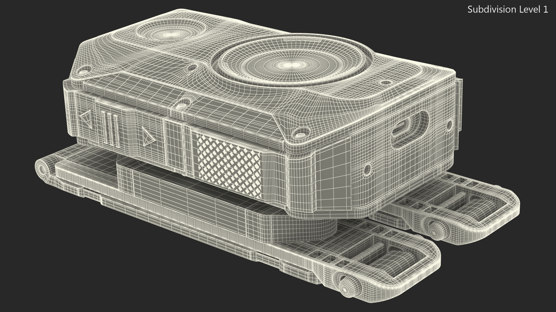 3D Police Body Camera on Molle Mount model