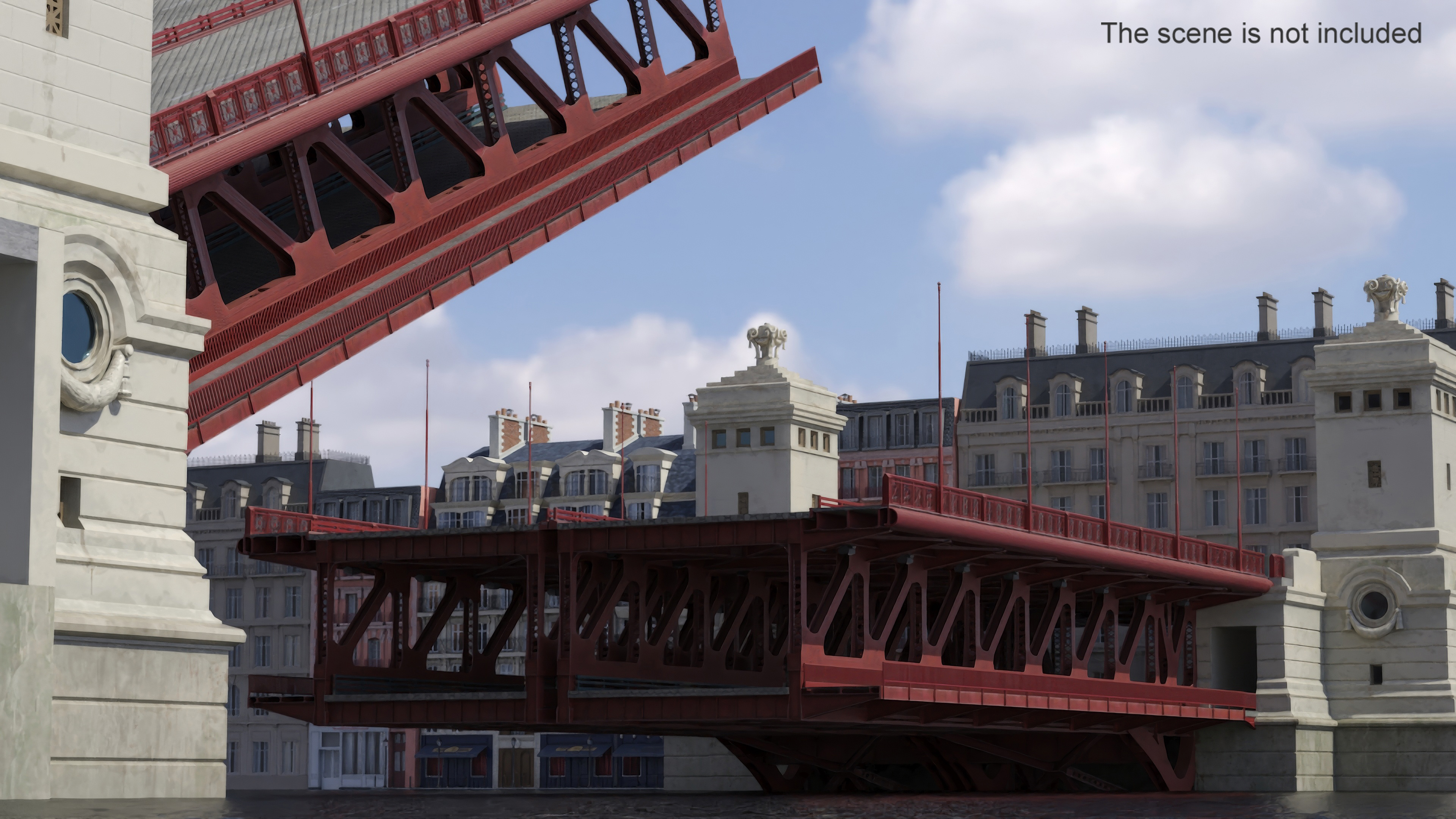 3D model Chicago Drawbridge Raised