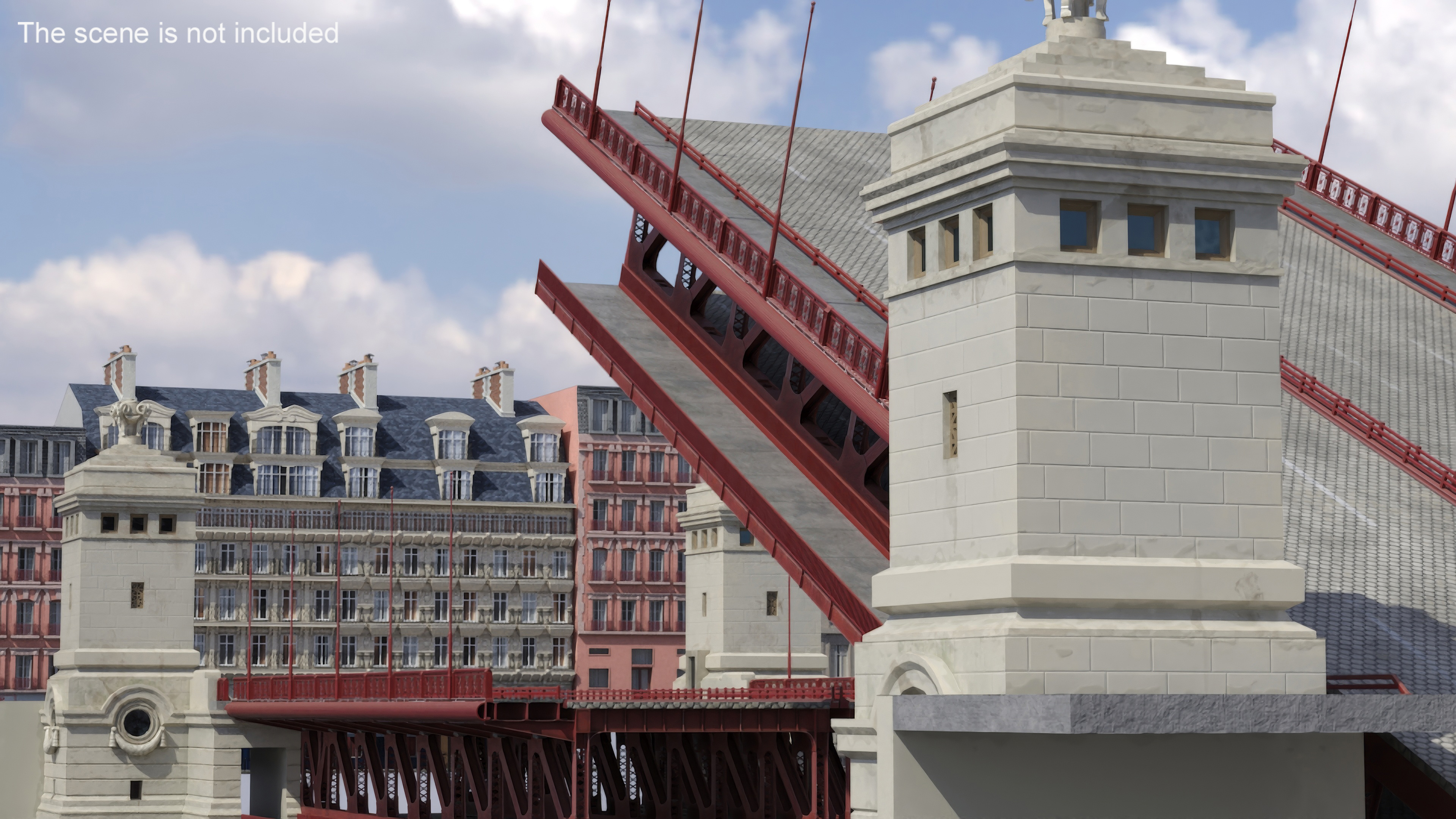 3D model Chicago Drawbridge Raised