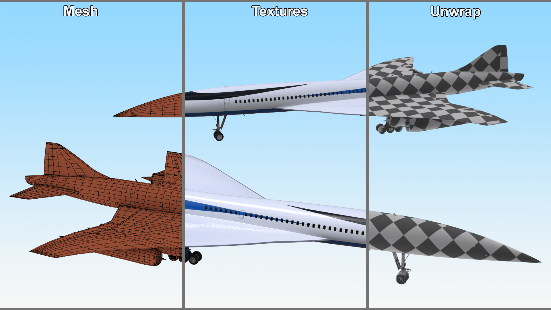 Supersonic Passenger Jet Generic 3D