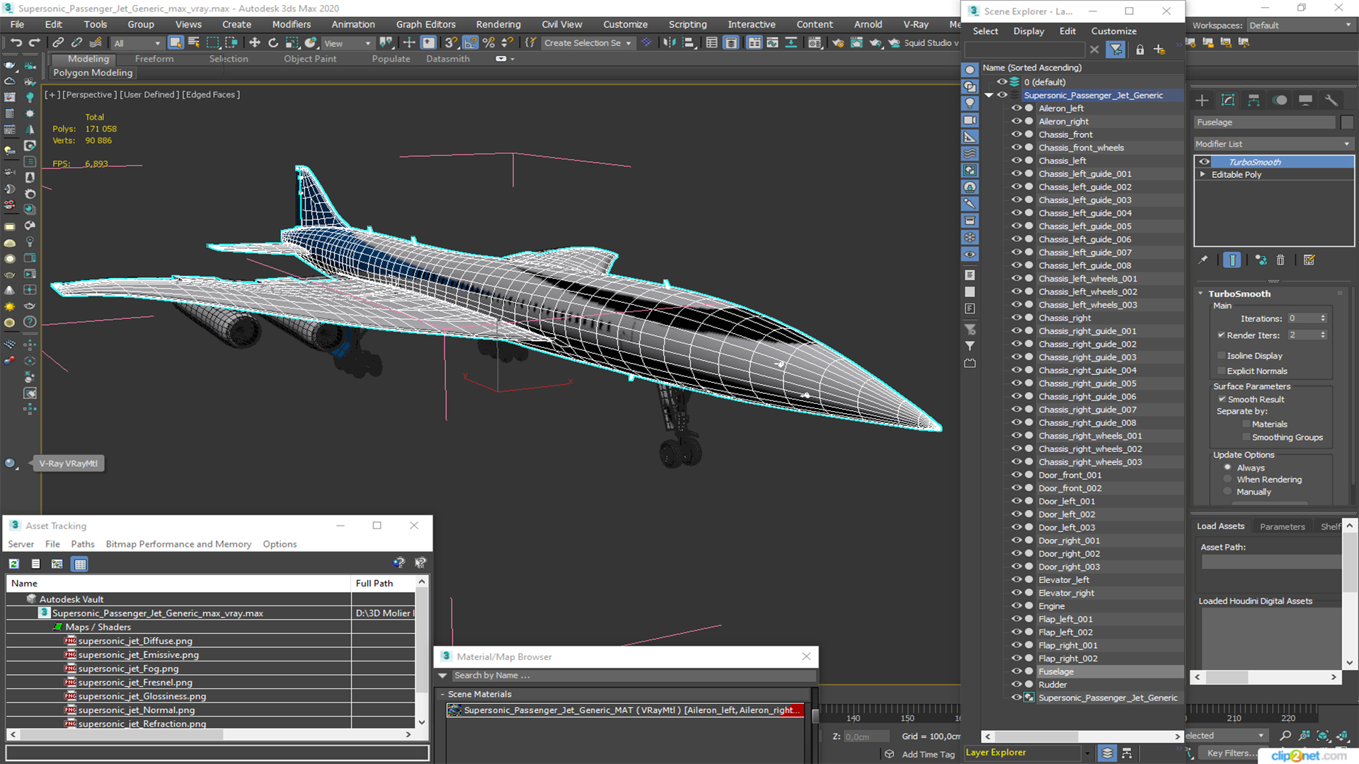 Supersonic Passenger Jet Generic 3D