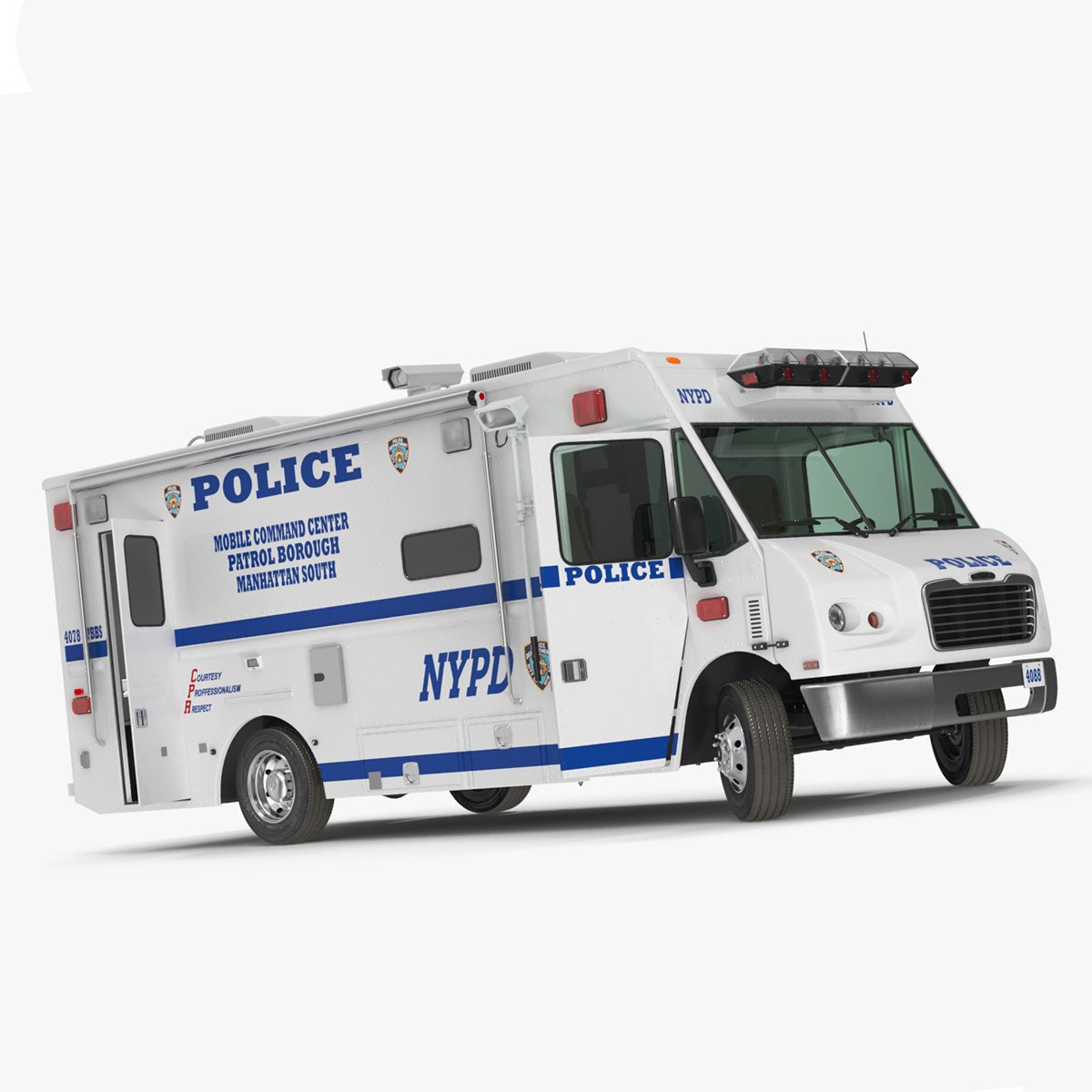 NYPD Mobile Command Center Rigged for Maya 3D