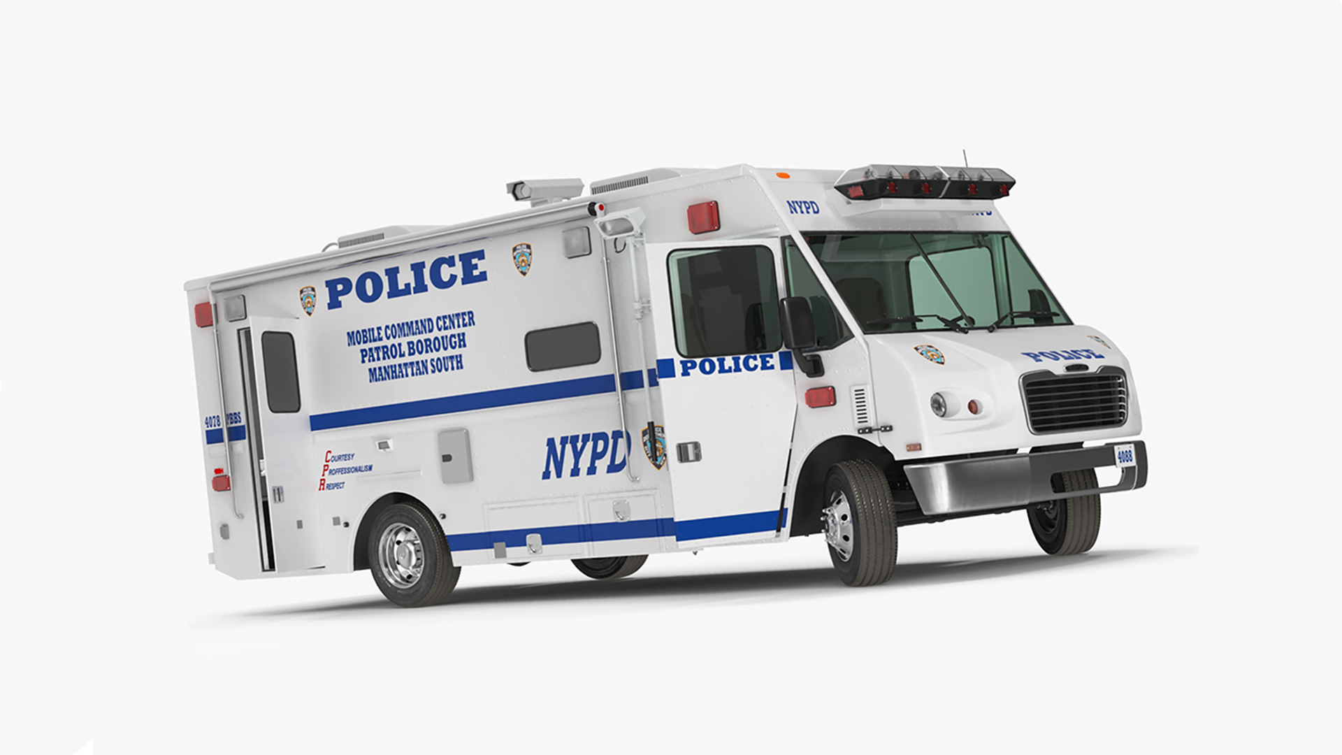 NYPD Mobile Command Center Rigged for Maya 3D