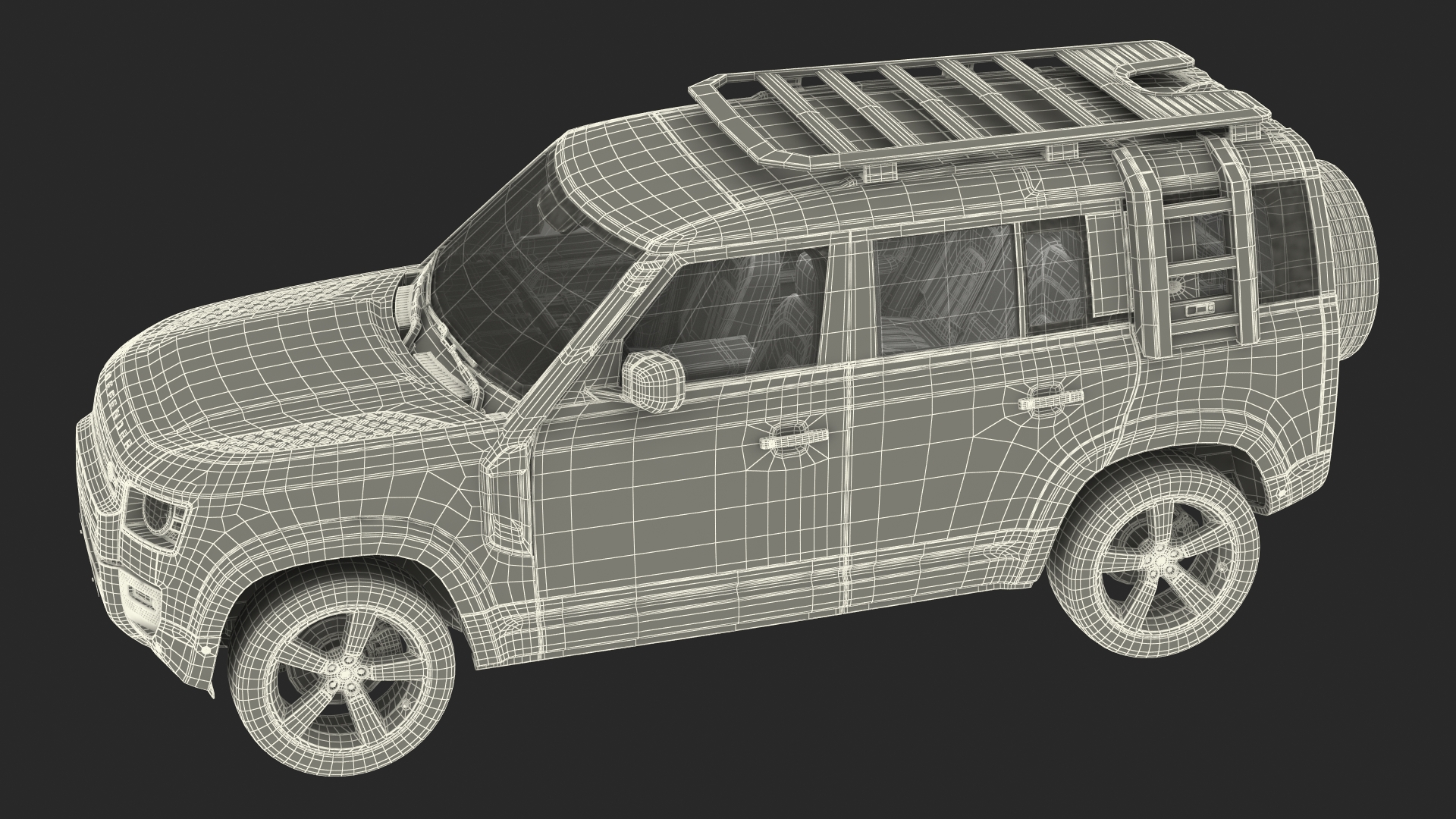 3D model Land Rover Defender Explorer Pack Rigged