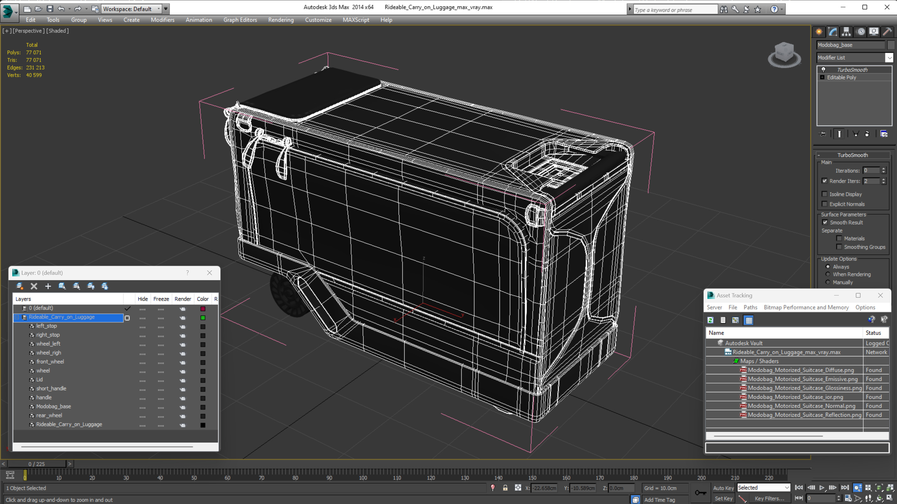 3D model Rideable Carry on Luggage