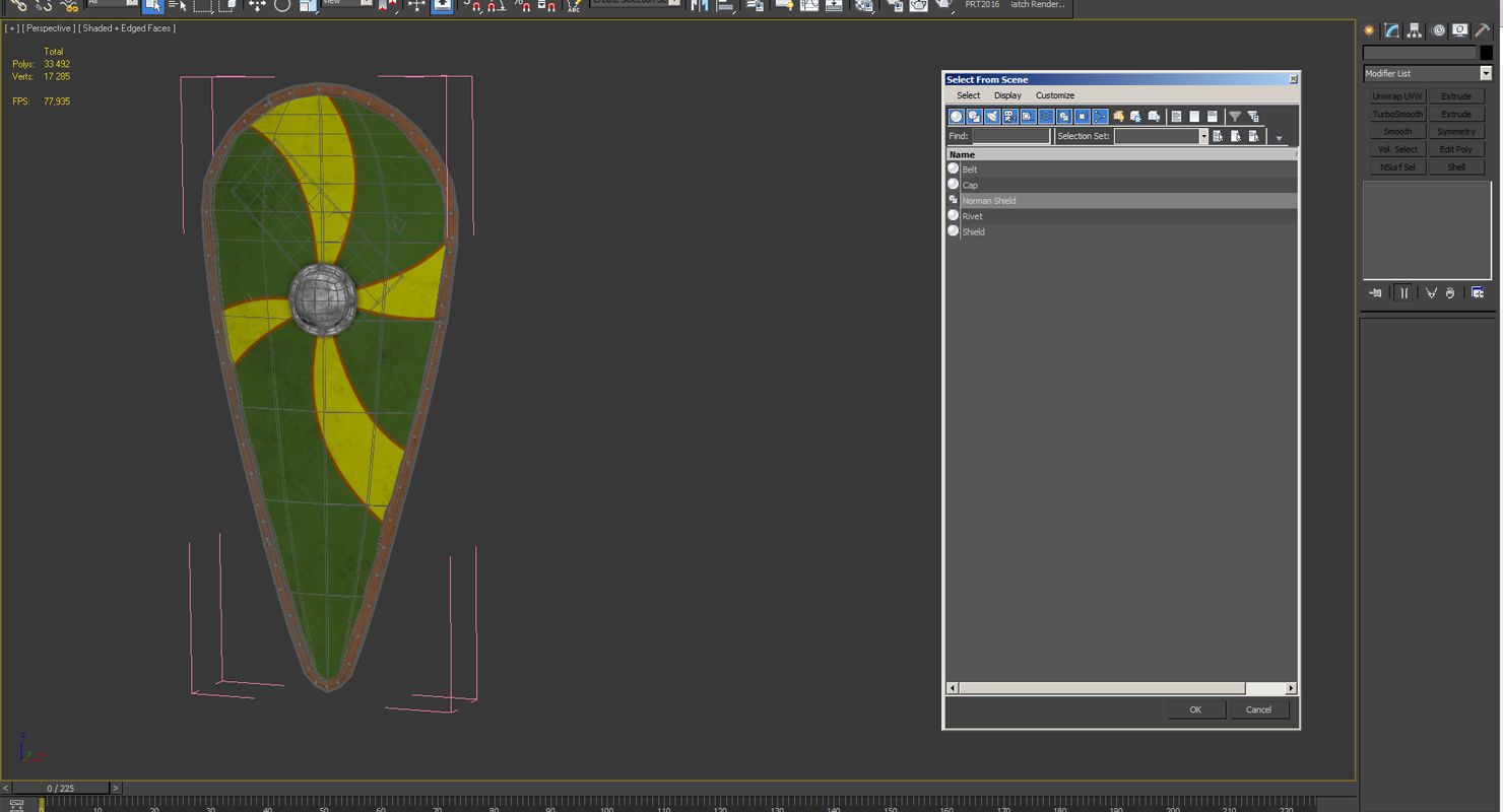 3D Norman Kite Shield model