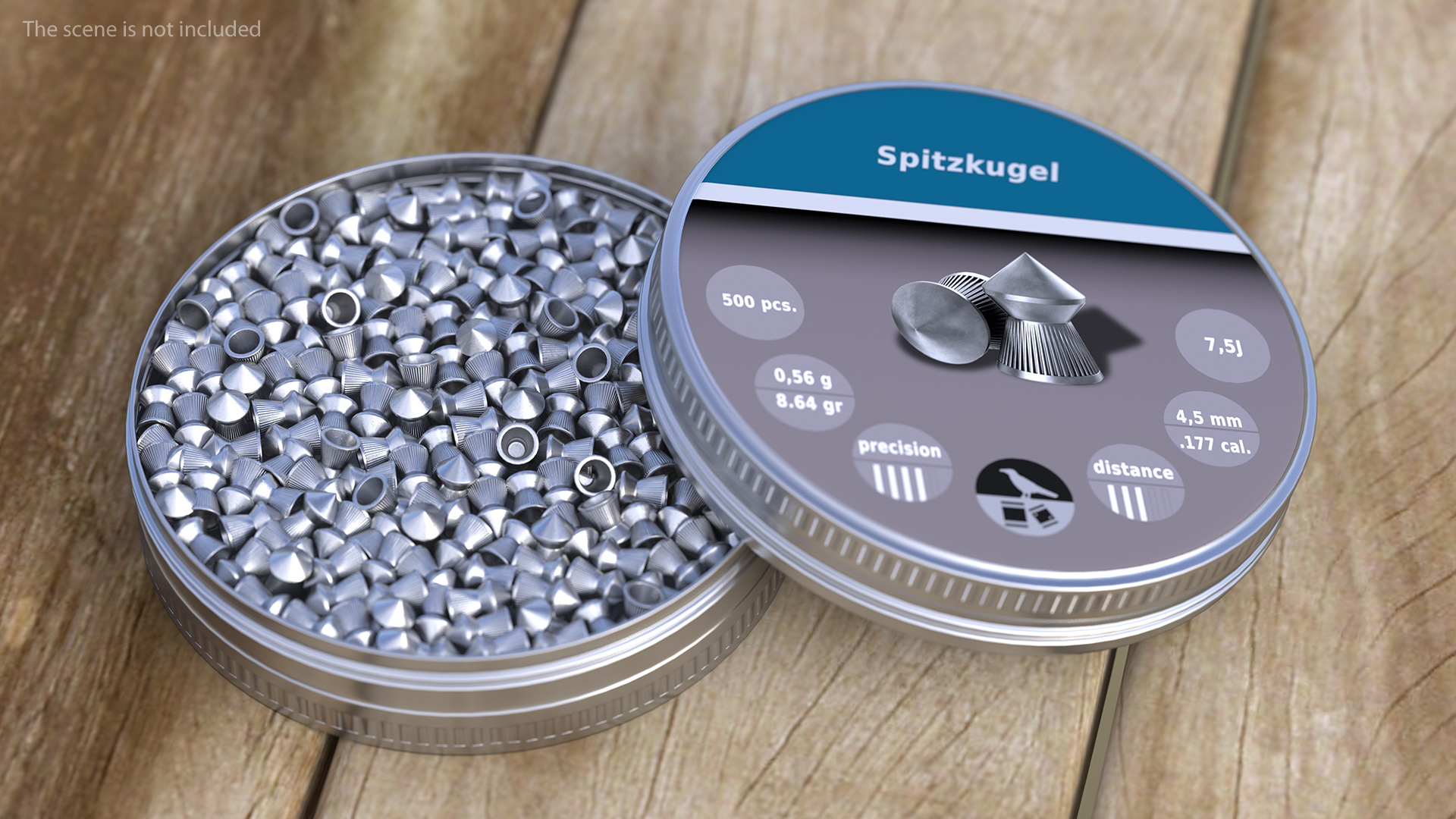 Spitzkugel Airgun Pellets Box 3D model