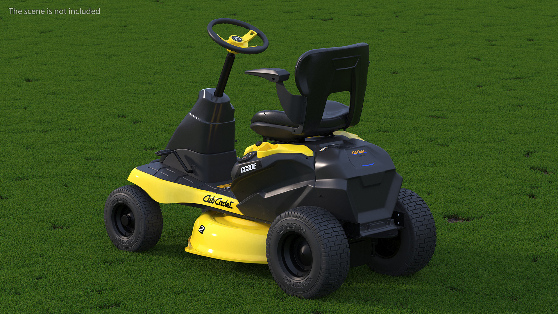 Electric Rider Lawn-Mower Cub Cadet Rigged 3D