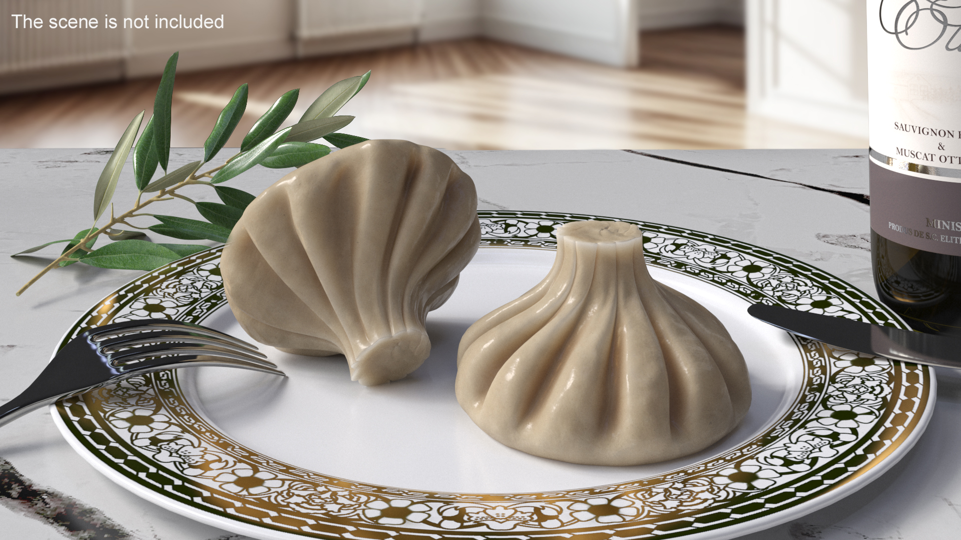 Khinkali Dumpling Cooked for 3D Print 3D