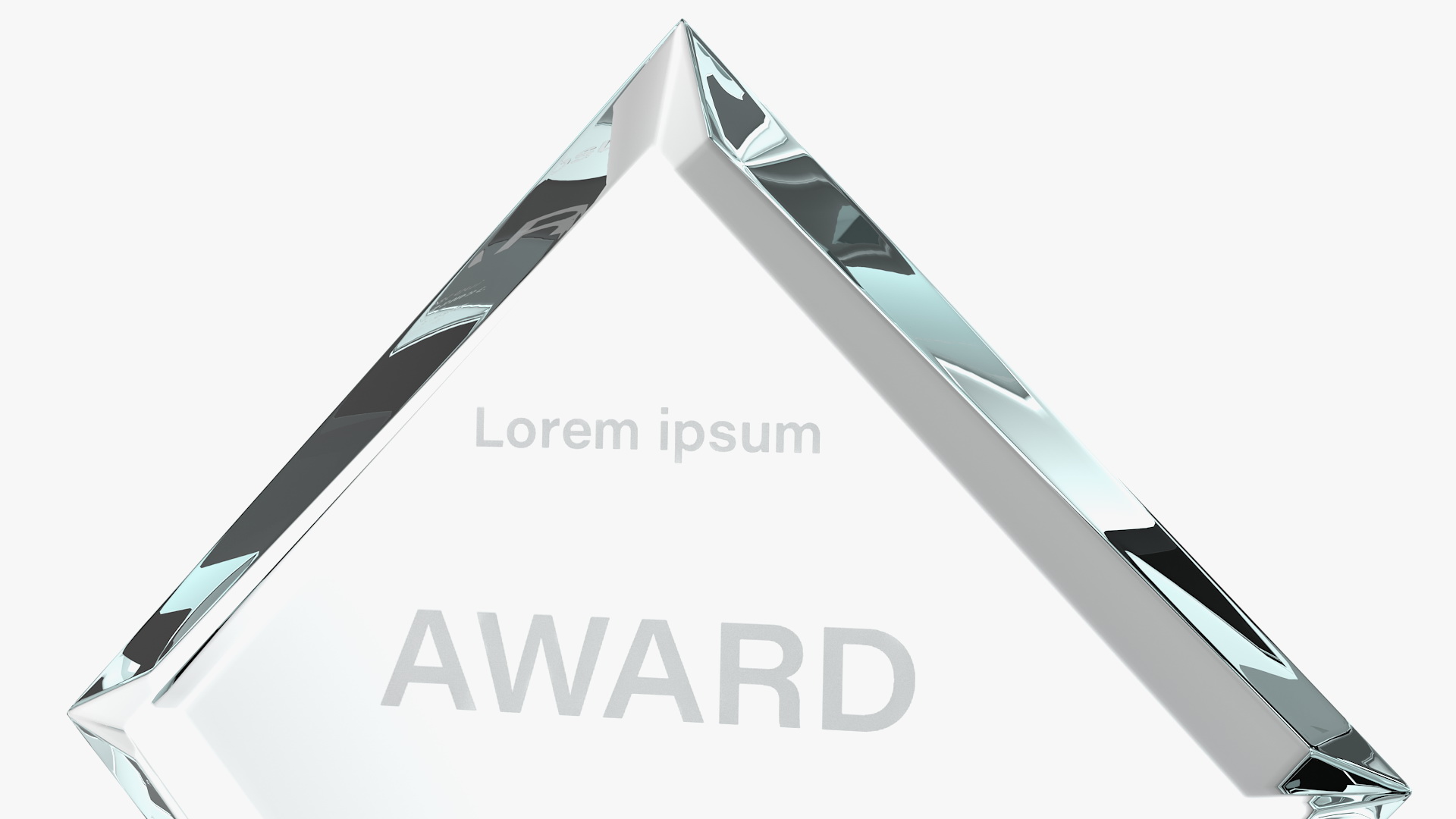 3D Rectangle Glass Award Trophy model