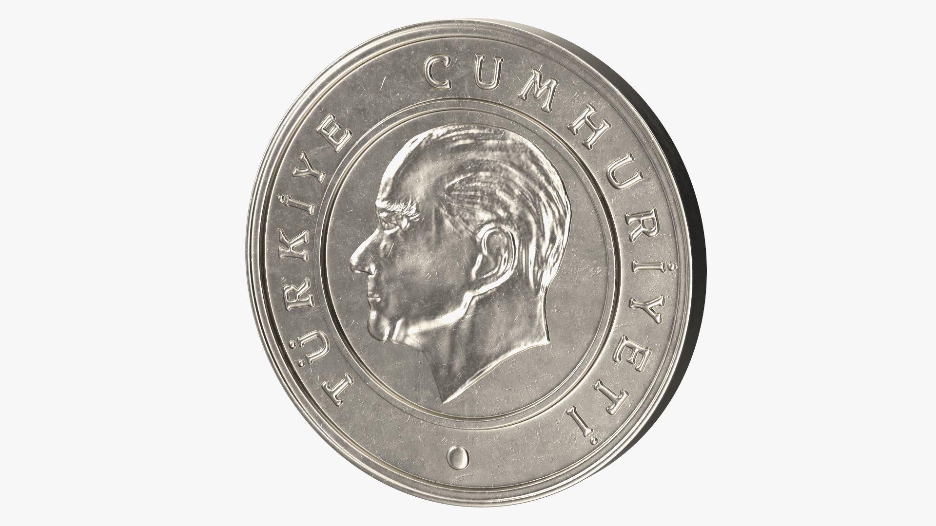 3D Turkish Coin 10 Kurus