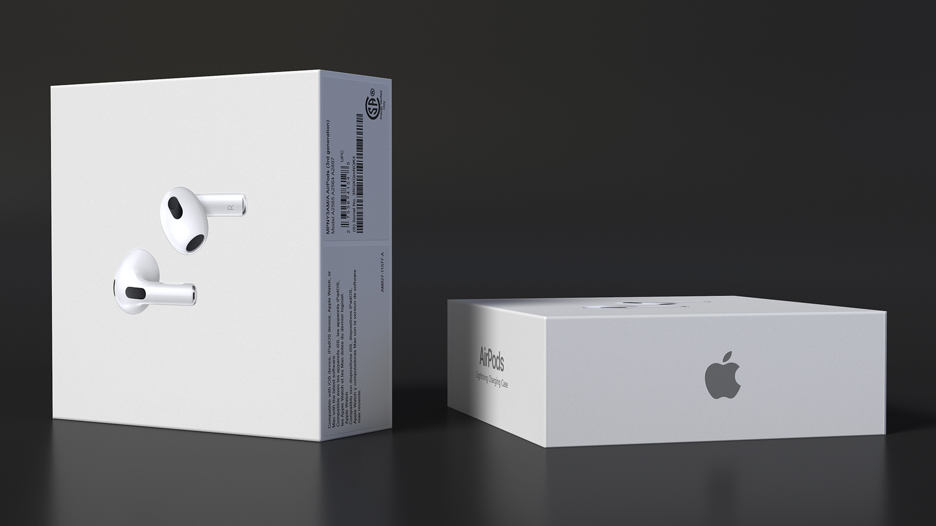 3D Box AirPods