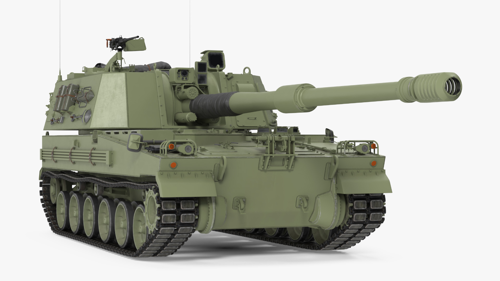 Self Propelled Artillery System Rigged for Cinema 4D 3D