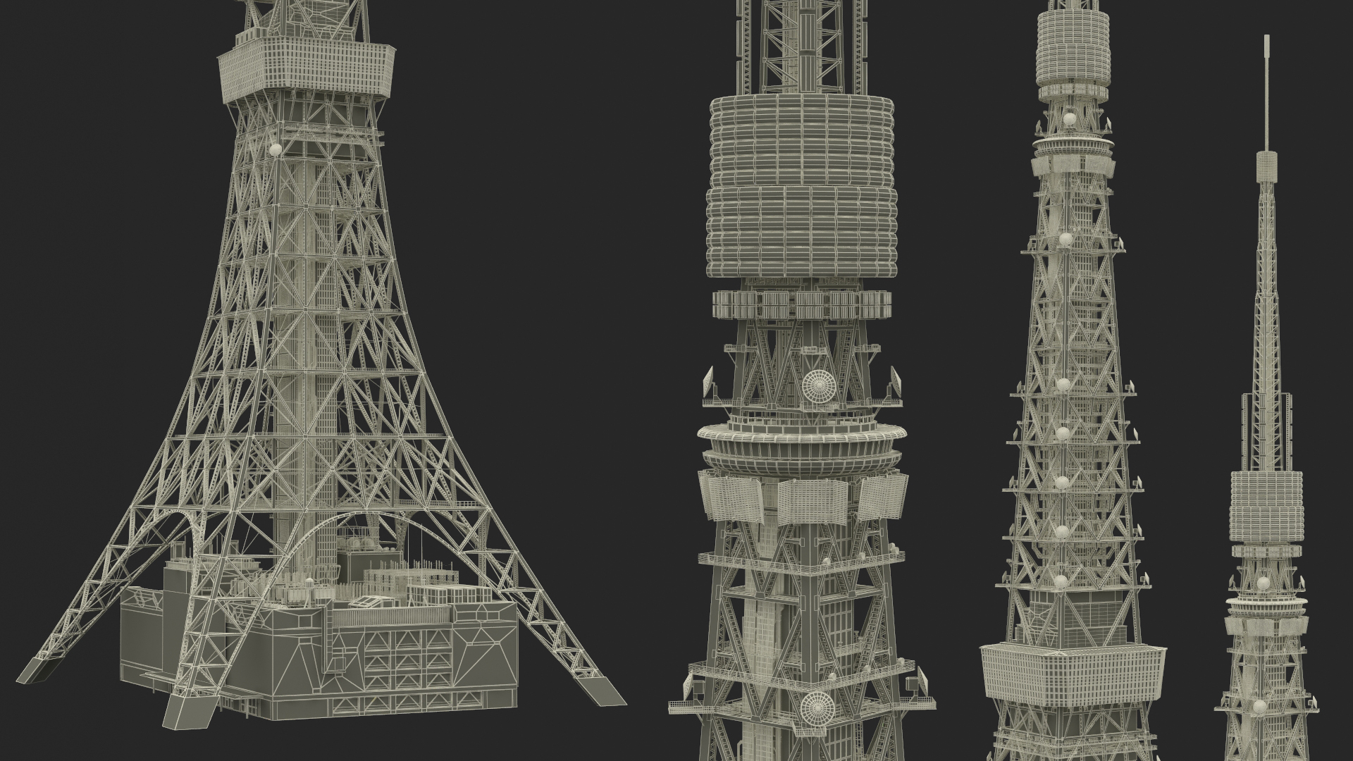 3D model Tokyo Tower Building