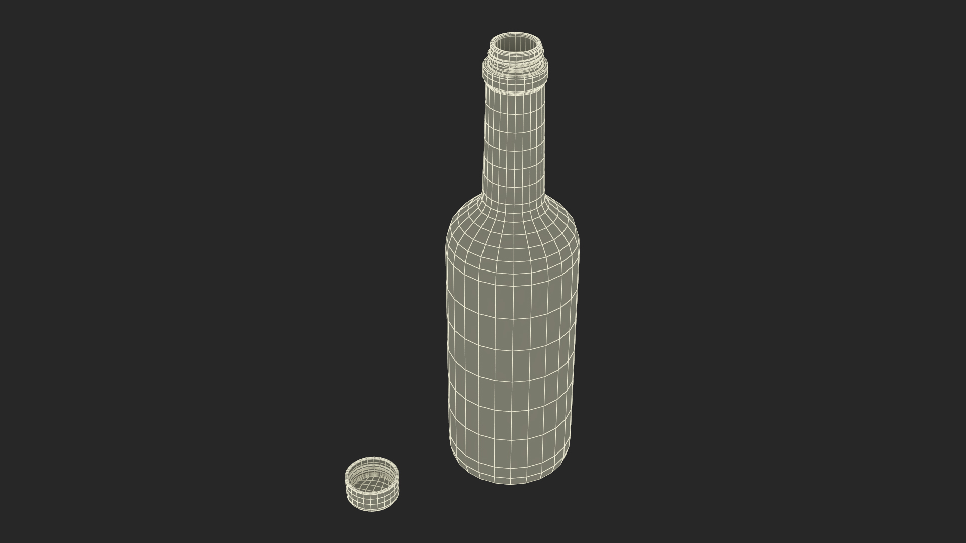 Eggnog Bottle Half Empty 3D model