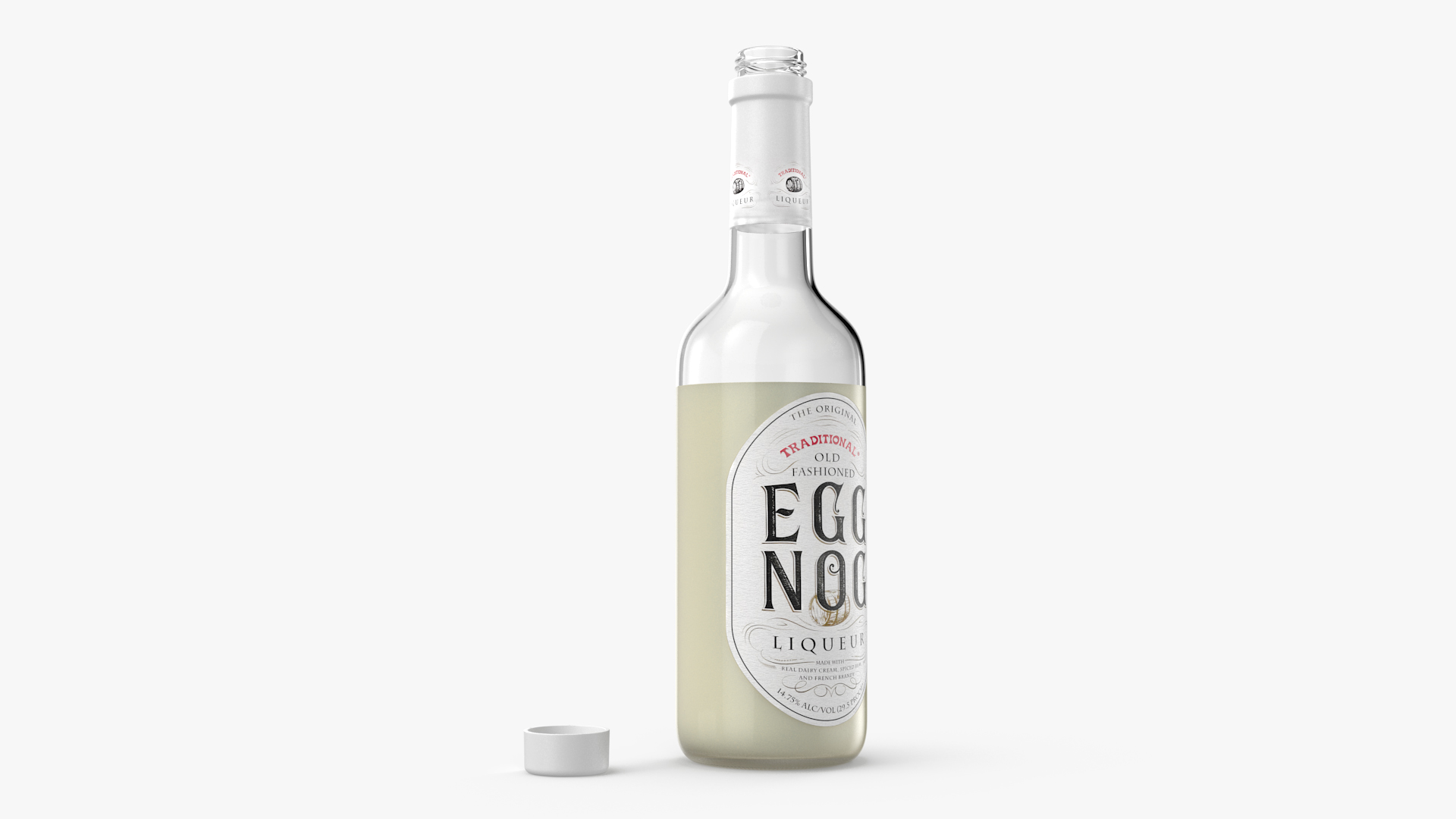 Eggnog Bottle Half Empty 3D model