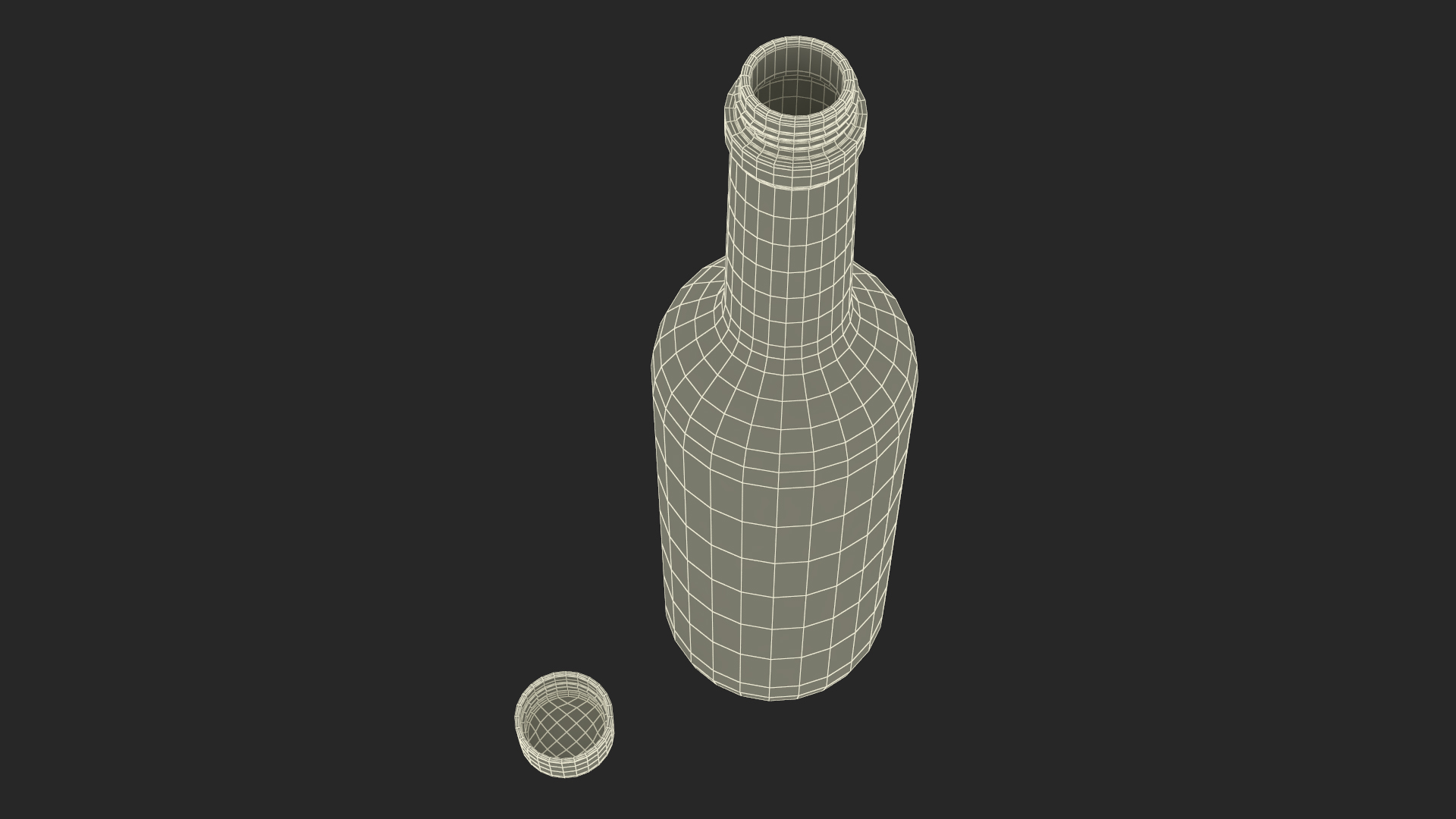 Eggnog Bottle Half Empty 3D model