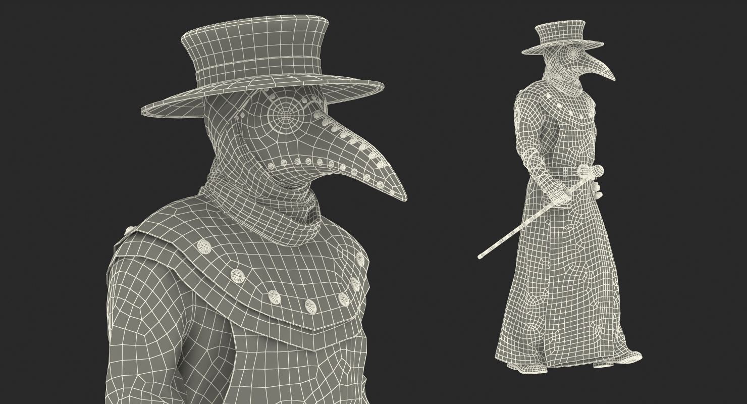 3D Plague Doctor Walking Pose