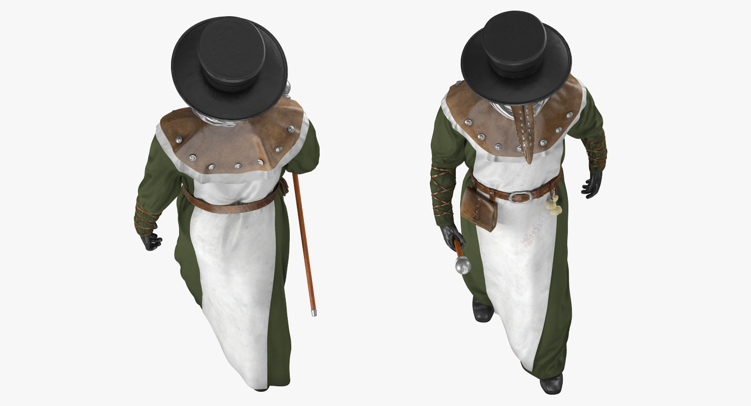 3D Plague Doctor Walking Pose