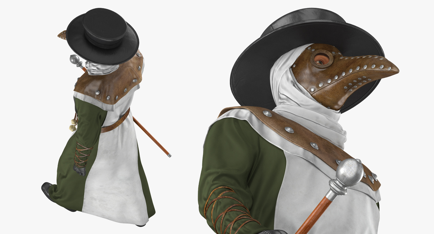 3D Plague Doctor Walking Pose