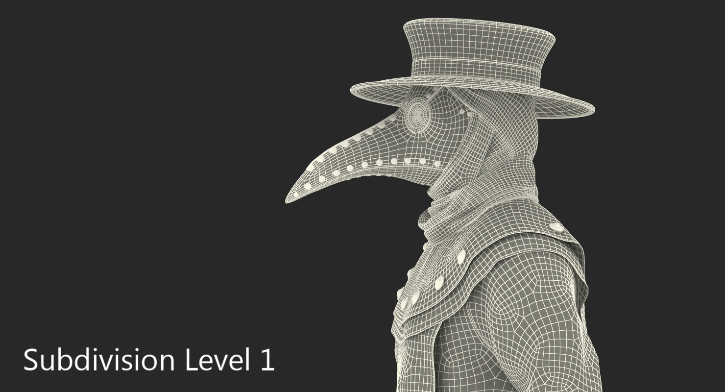 3D Plague Doctor Walking Pose