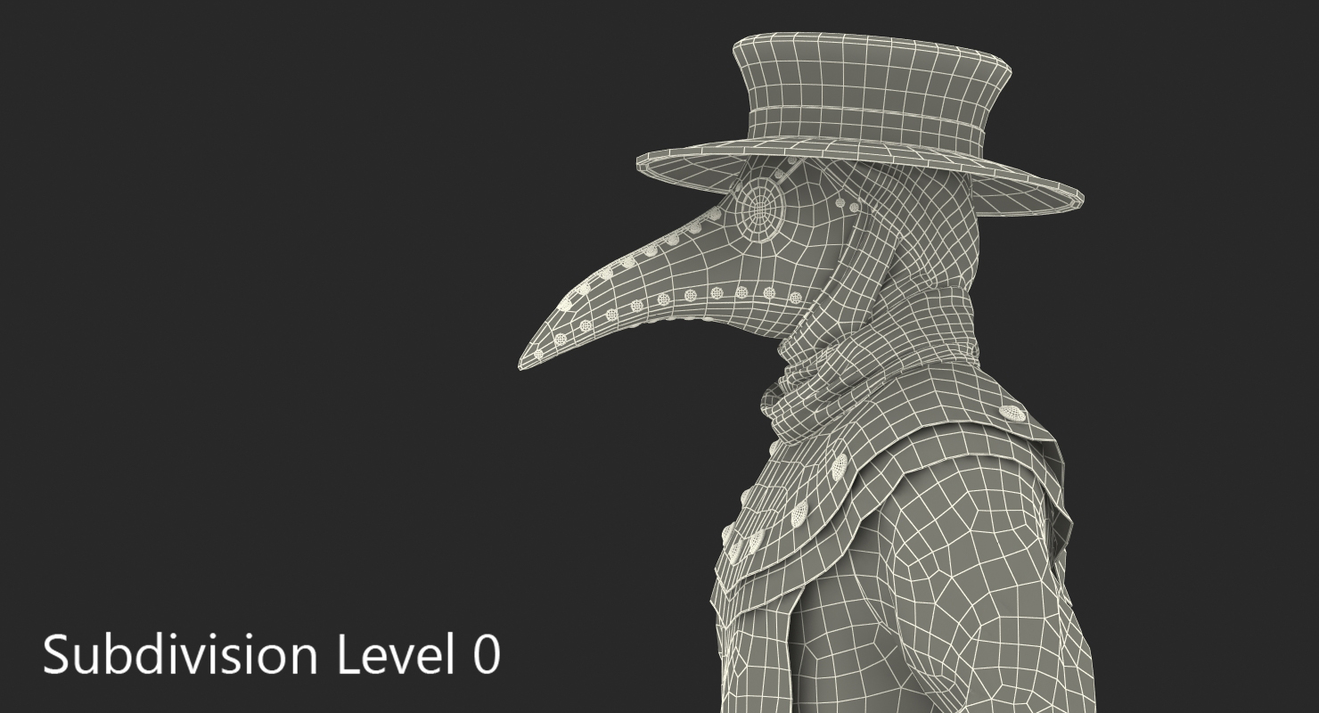 3D Plague Doctor Walking Pose