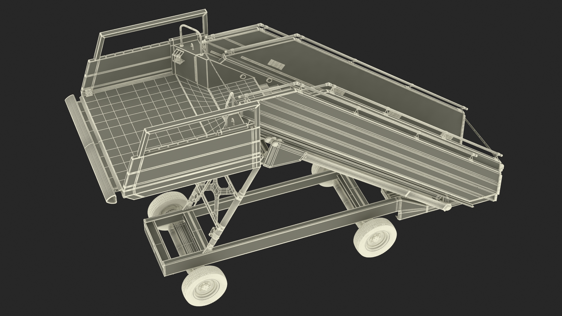 Airbus A220 with Passenger Steps 3D