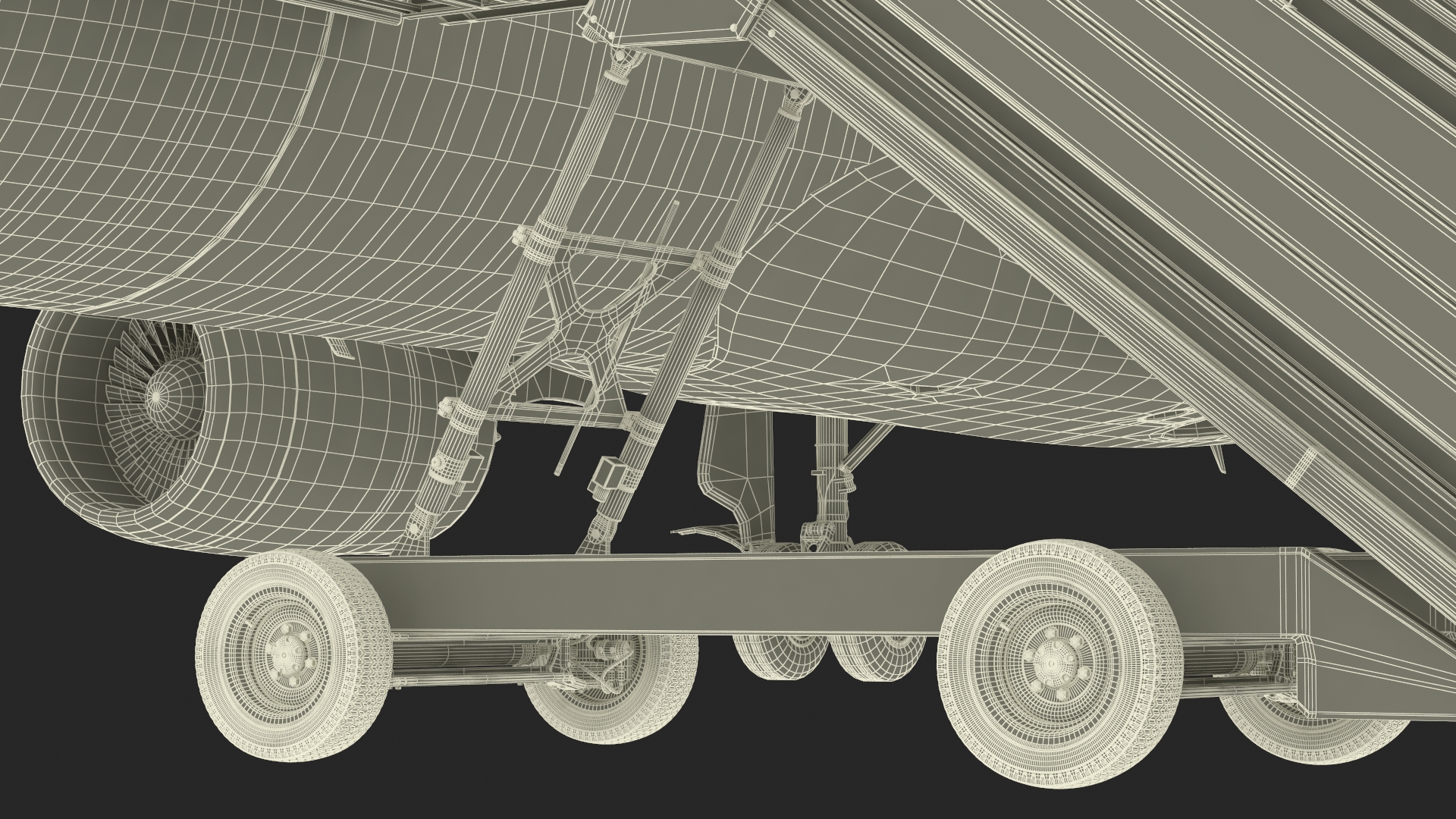 Airbus A220 with Passenger Steps 3D