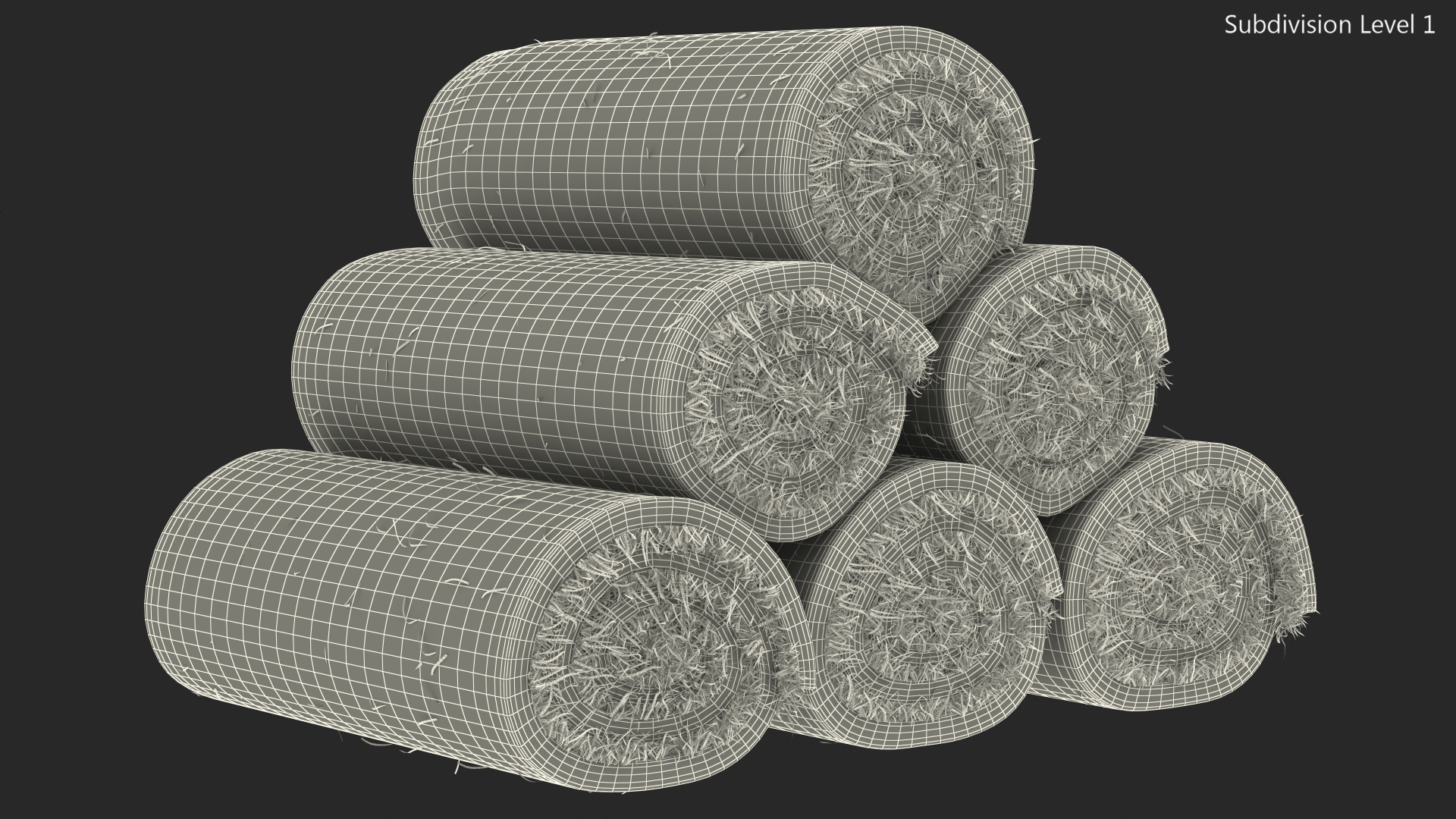 3D Rolled Lawn Small Stack model