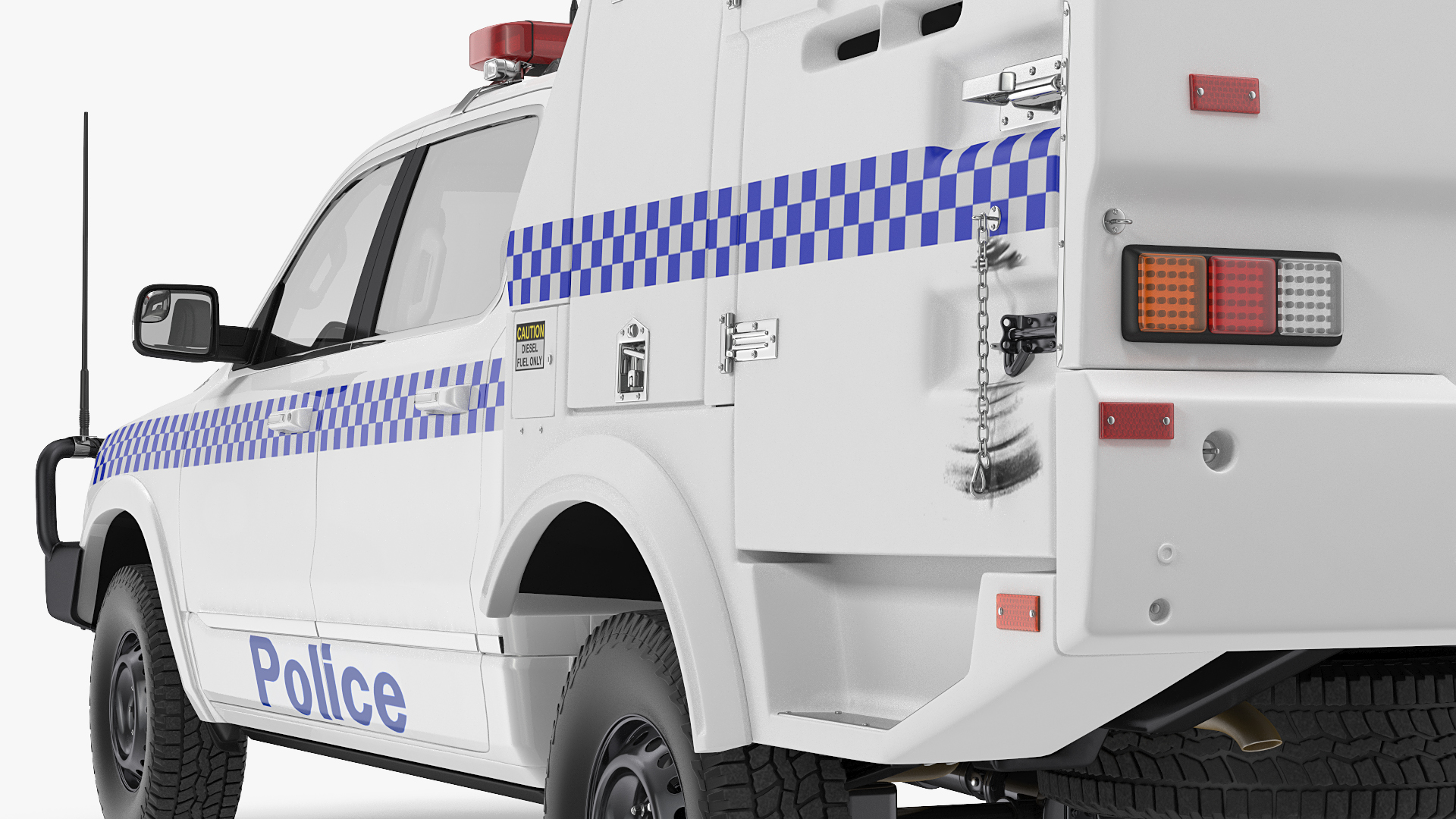 3D Police Prisoner Transport Truck Rigged model