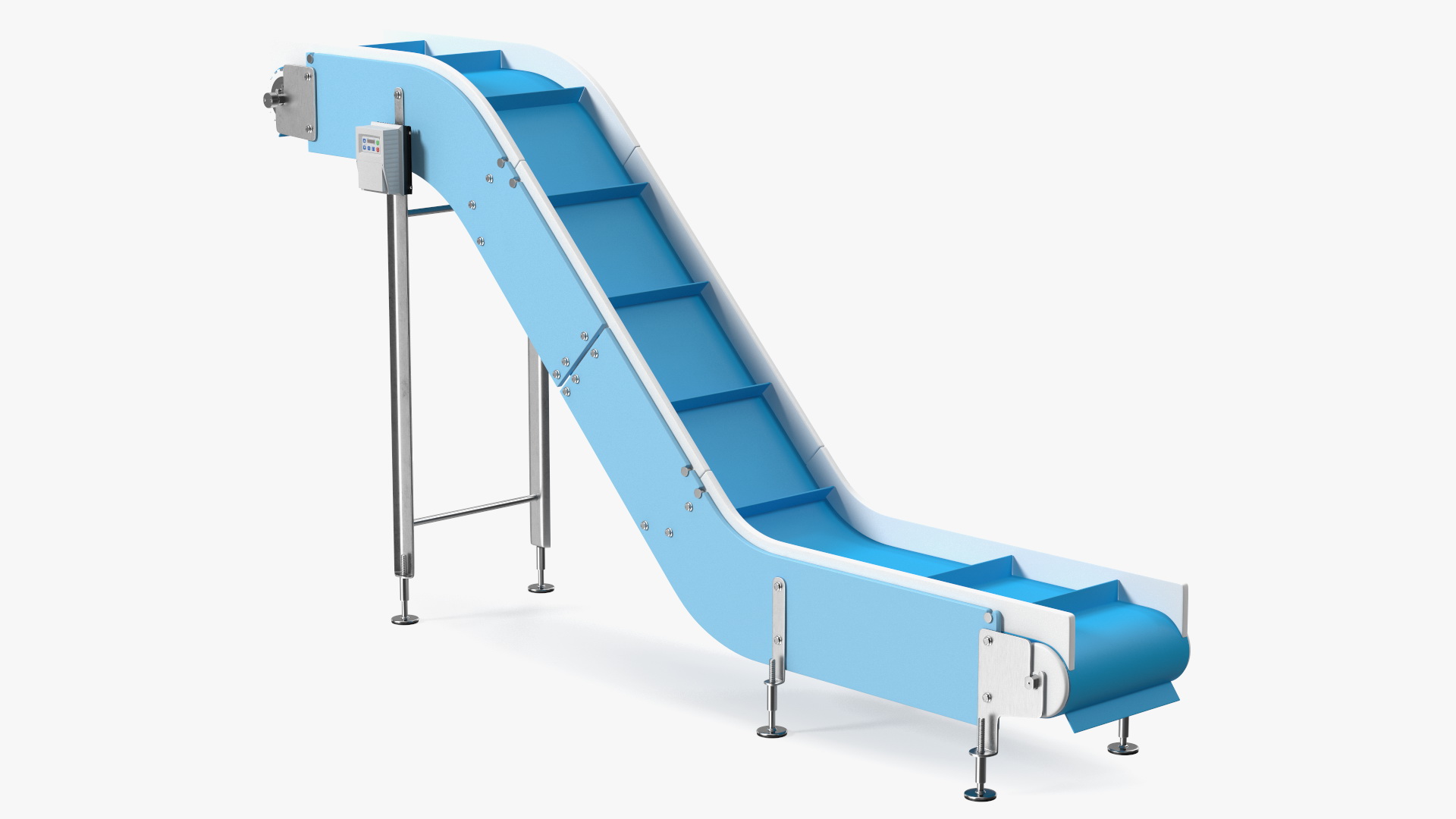 3D Incline Conveyor Rigged model