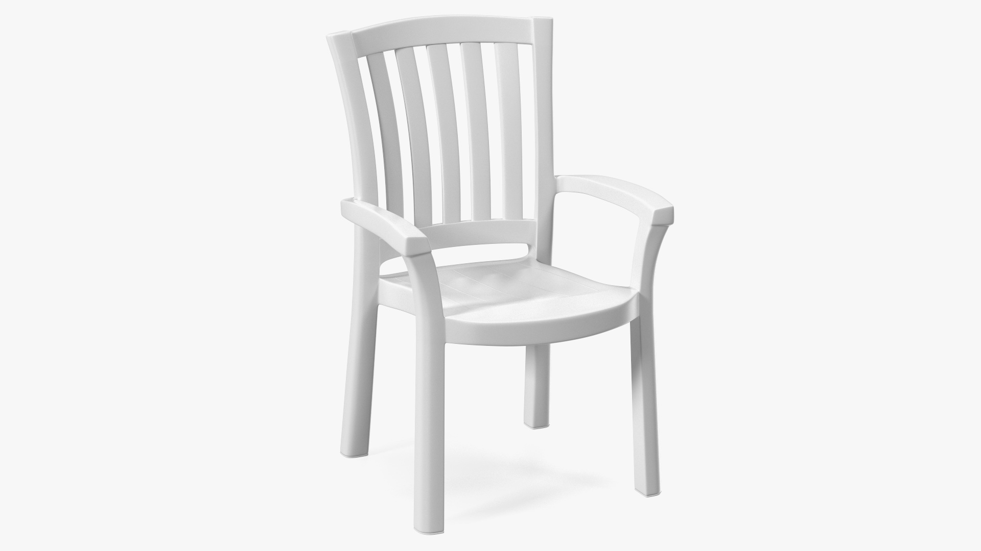 Plastic Armchair White 3D