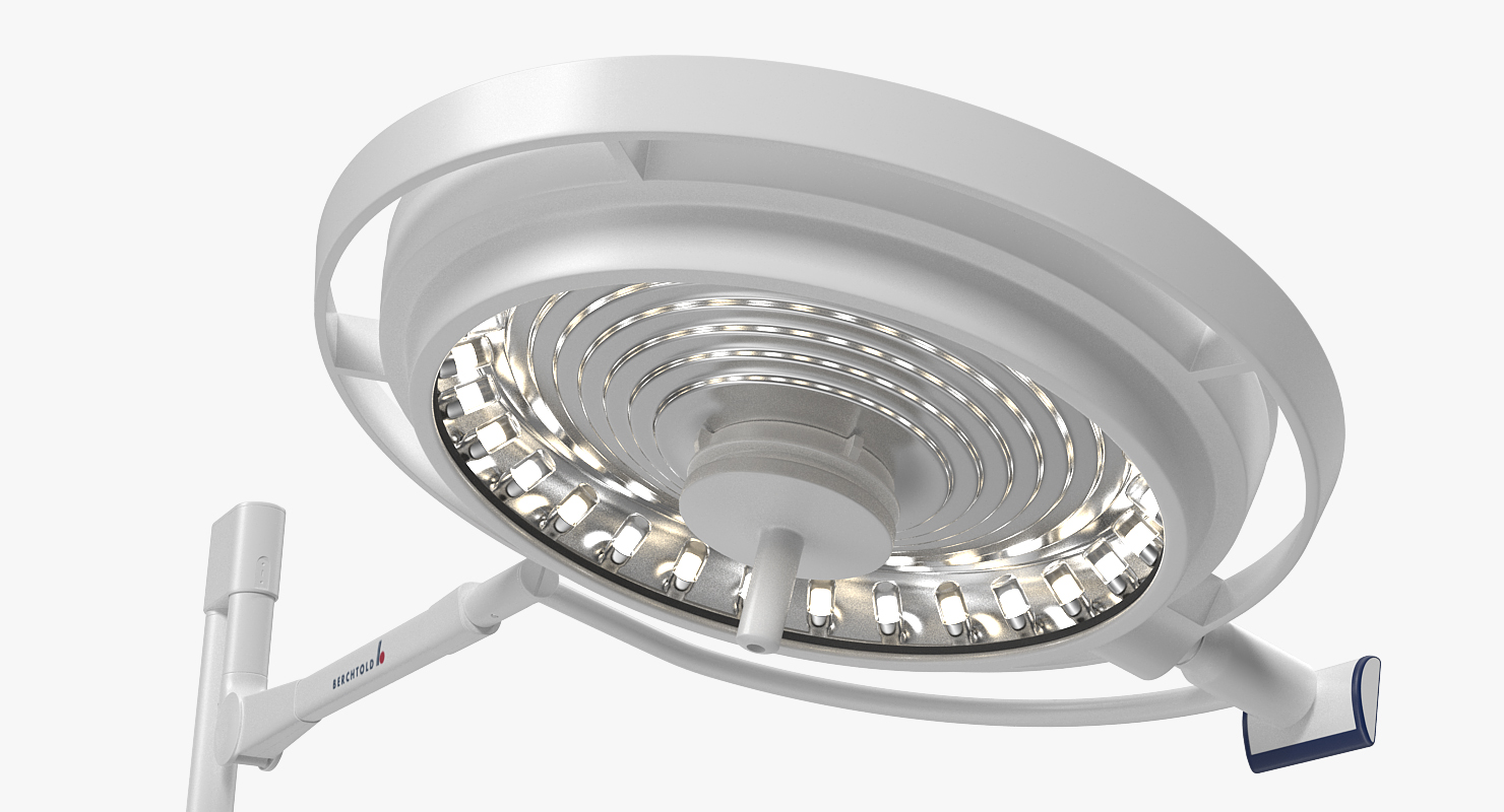 3D Berchtold Chromophare Surgical Light Head Rigged model