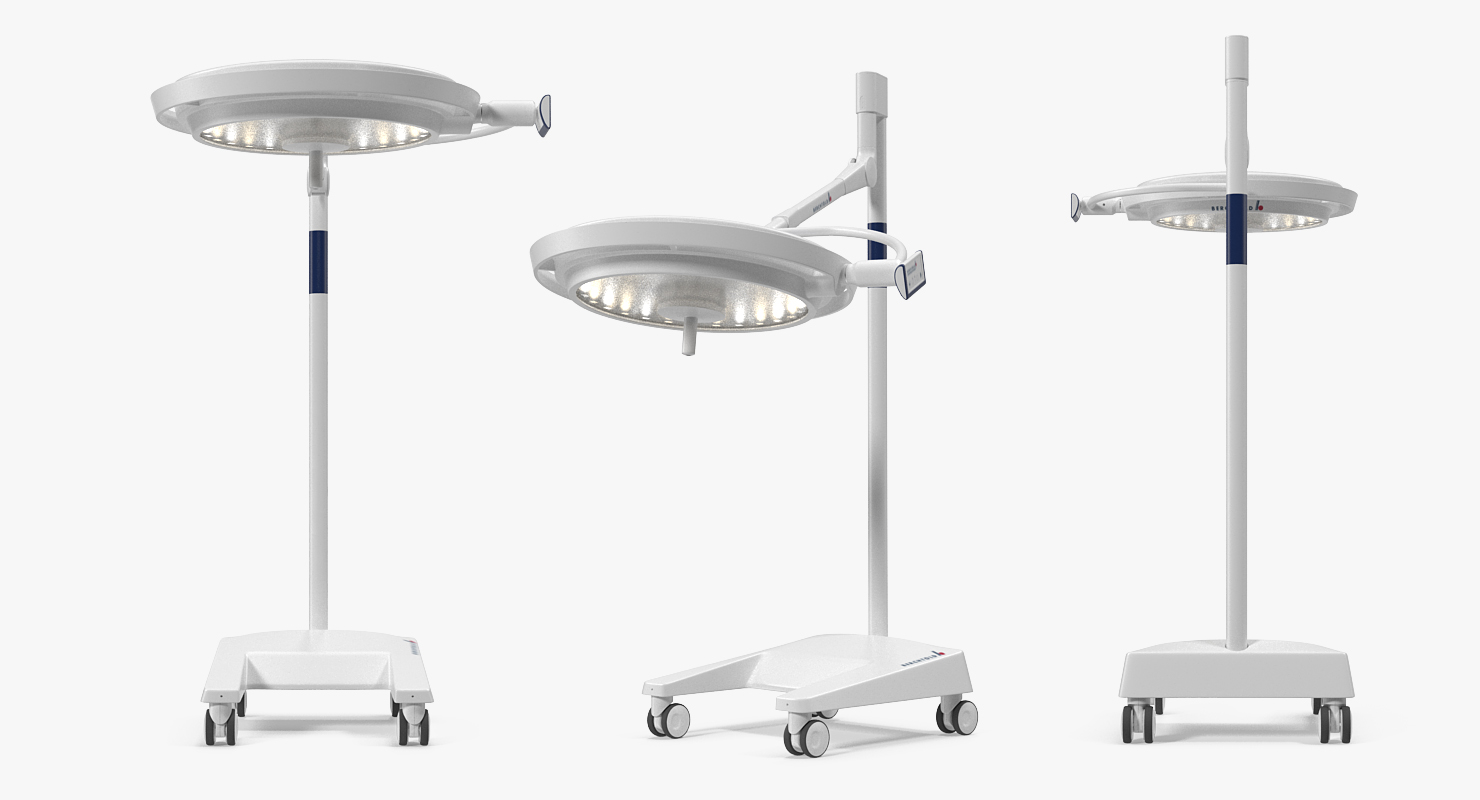 3D Berchtold Chromophare Surgical Light Head Rigged model