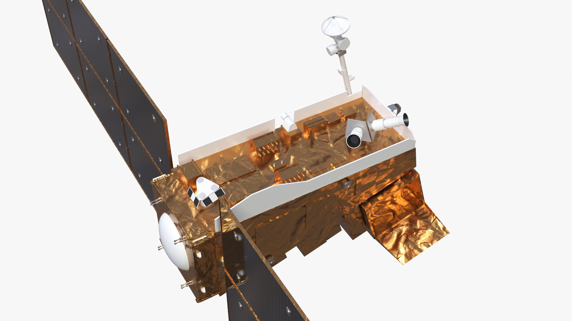 Space Satellite Equipped with Solar Panels 3D