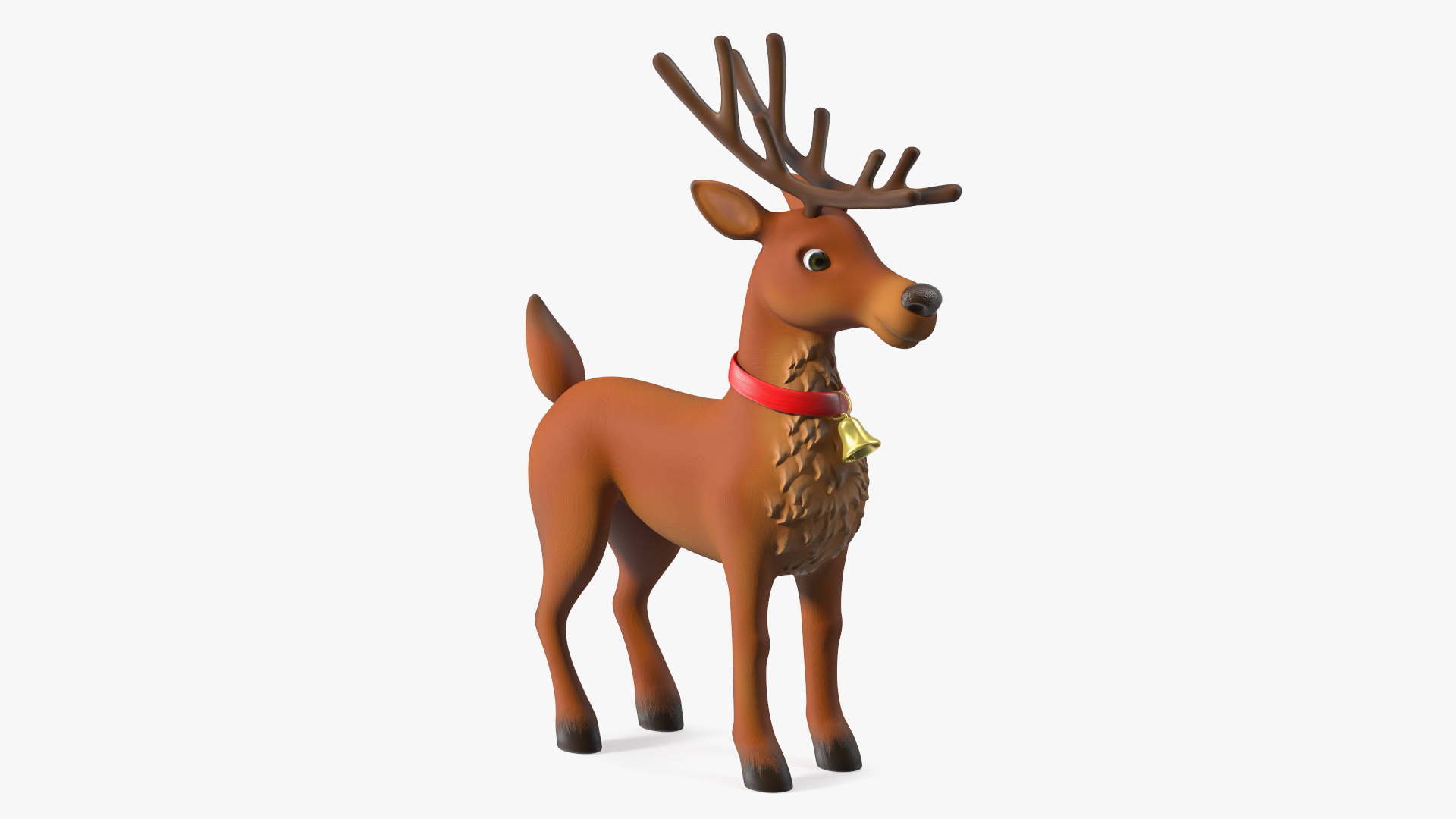 Cartoon Christmas Deer Rigged 3D model